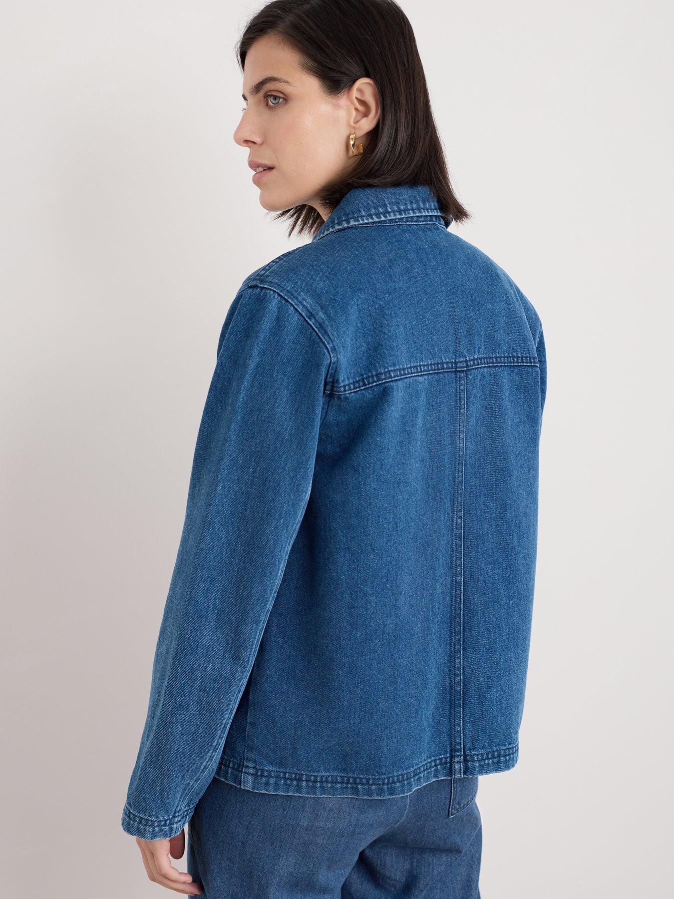  image of seasalt-cornwall-relaxed-collared-denim-jacket-navy