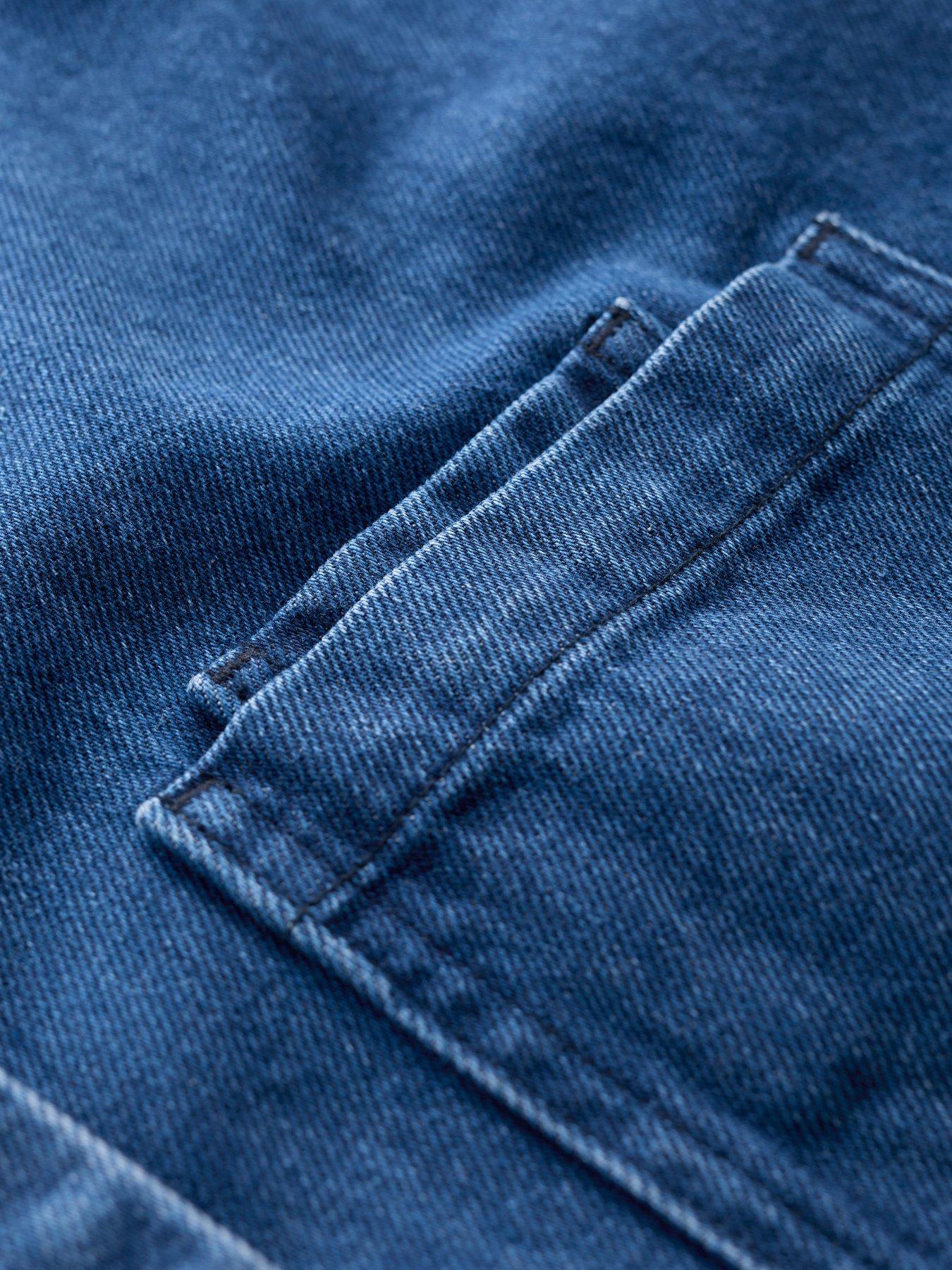  image of seasalt-cornwall-relaxed-collared-denim-jacket-navy