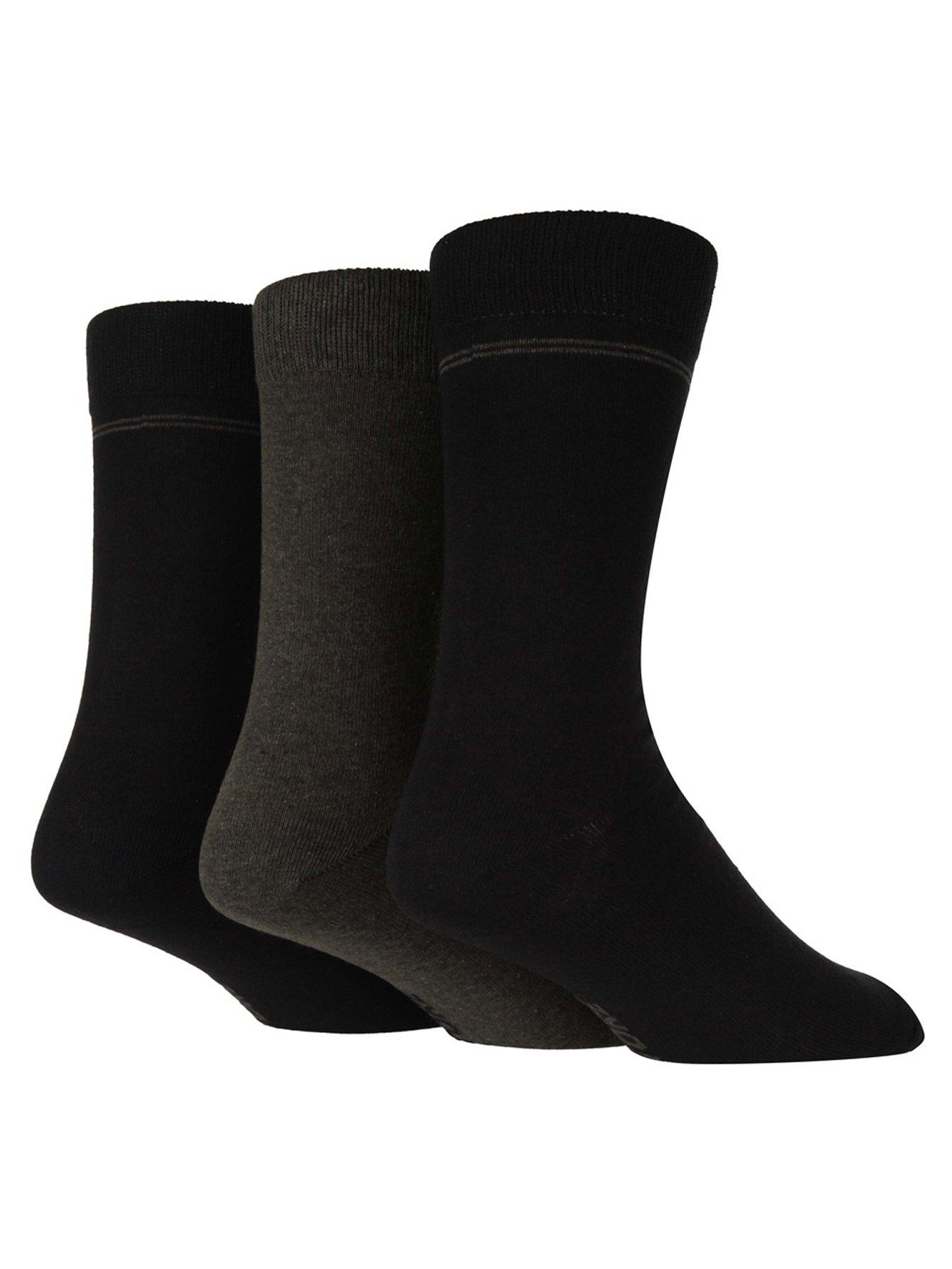  image of sockshop-tore-crew-socks-3-pack-black