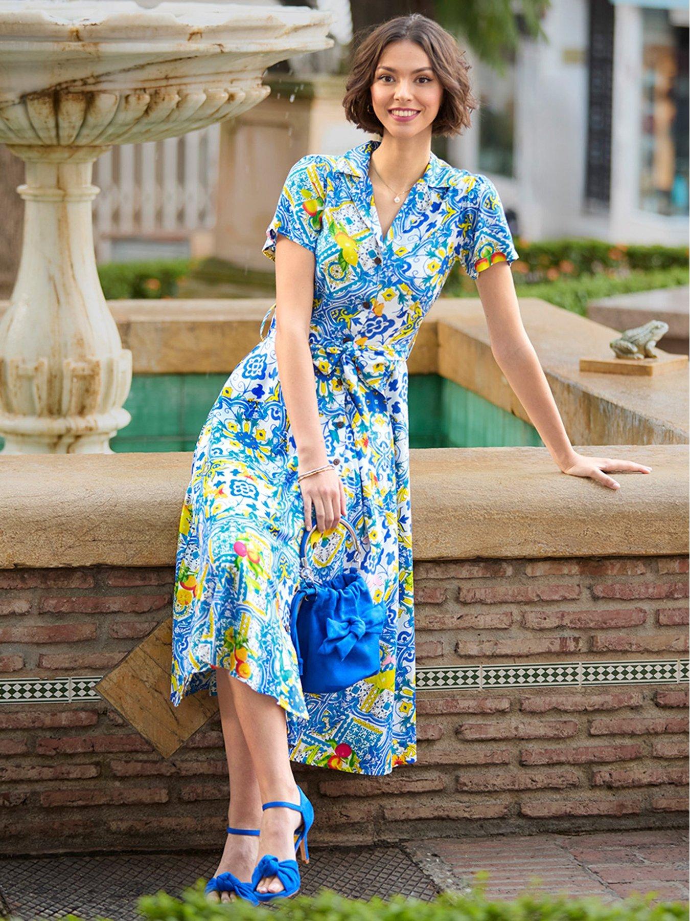 undefined Sicily Dreams Shirts Dress - Blue
