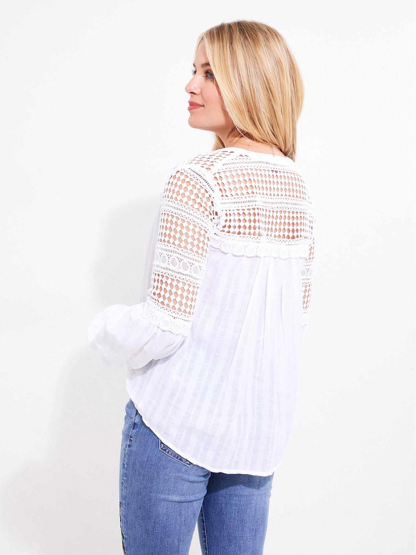  image of joe-browns-laura-linen-blend-blouse-white