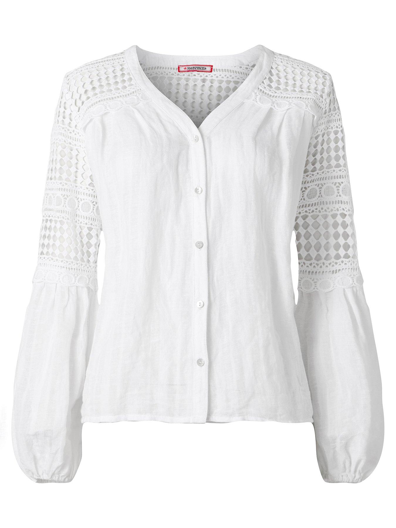  image of joe-browns-laura-linen-blend-blouse-white
