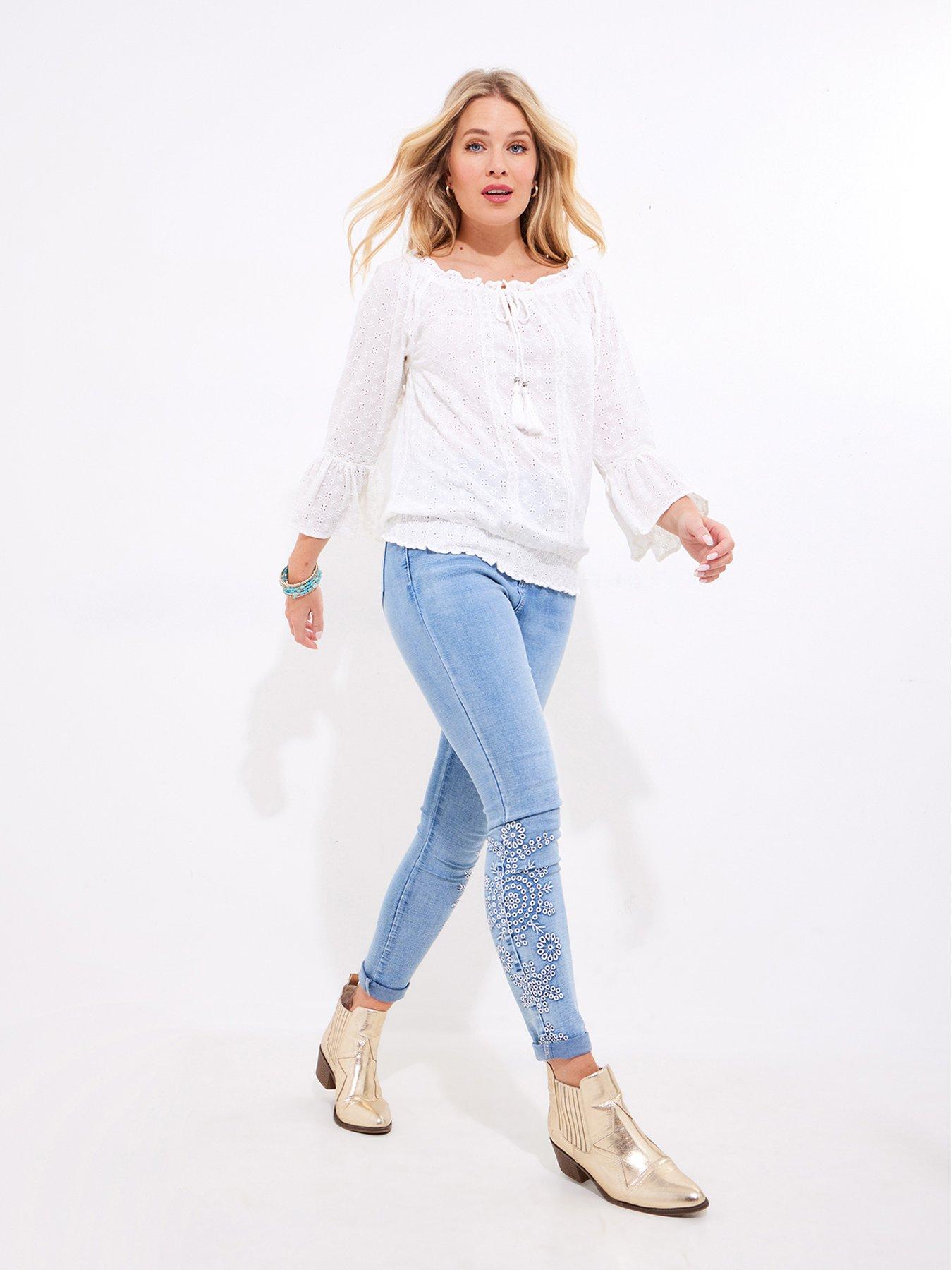  image of joe-browns-prettiest-broderie-top-white