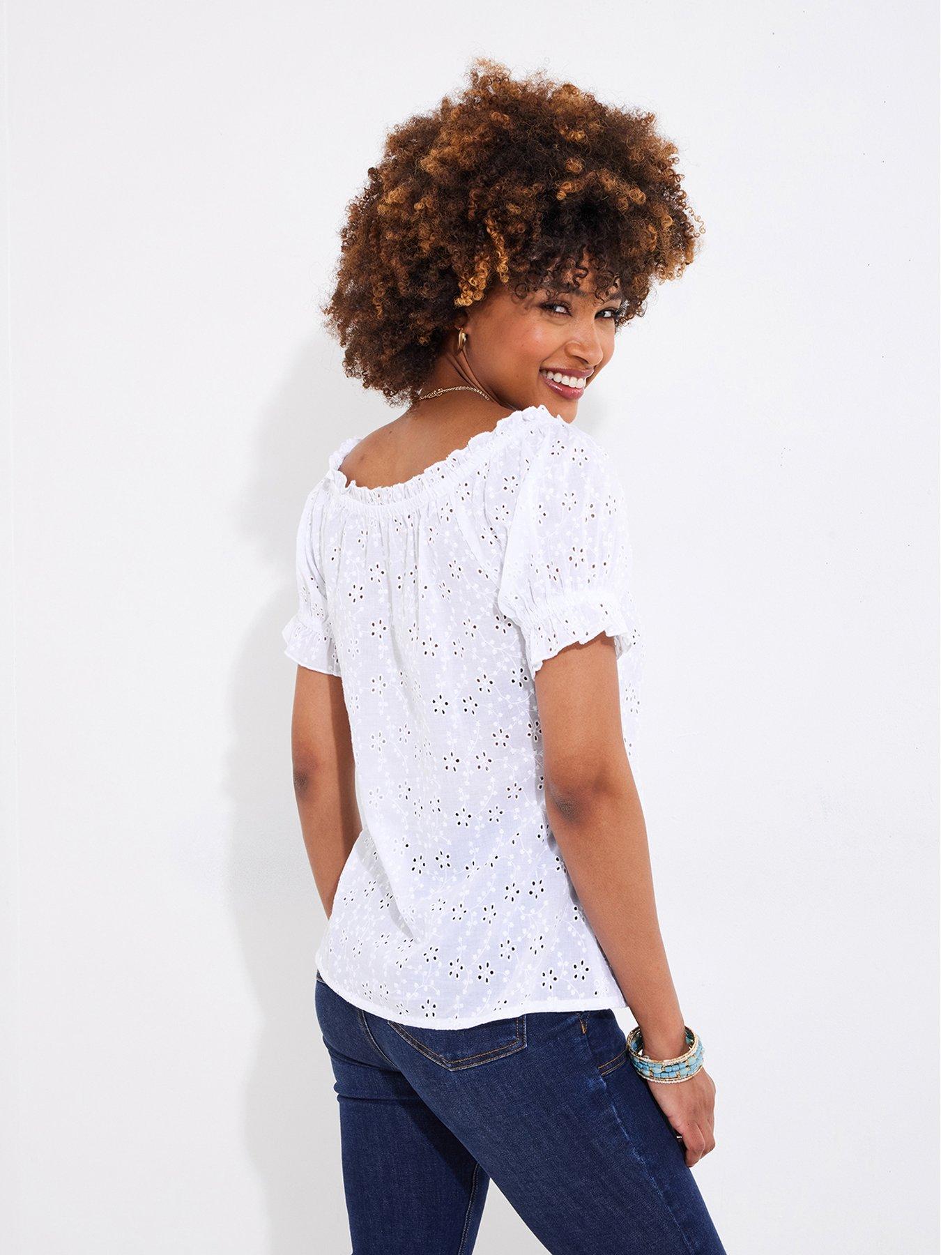  image of joe-browns-beautiful-broderie-top-white