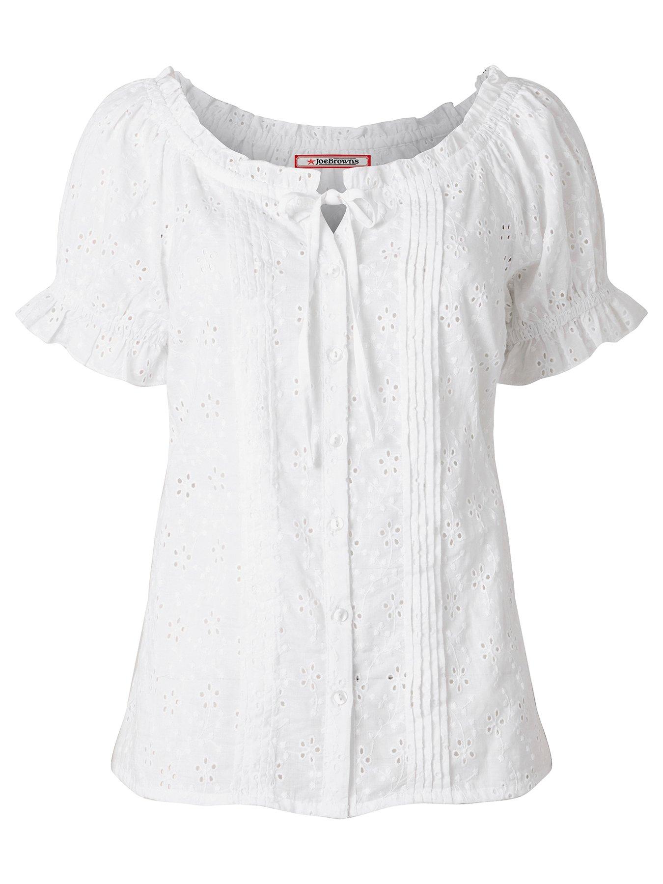  image of joe-browns-beautiful-broderie-top-white
