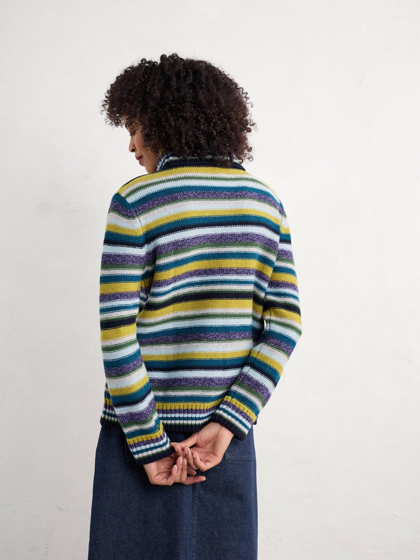  image of seasalt-cornwall-striped-rollneck-jumper-multi