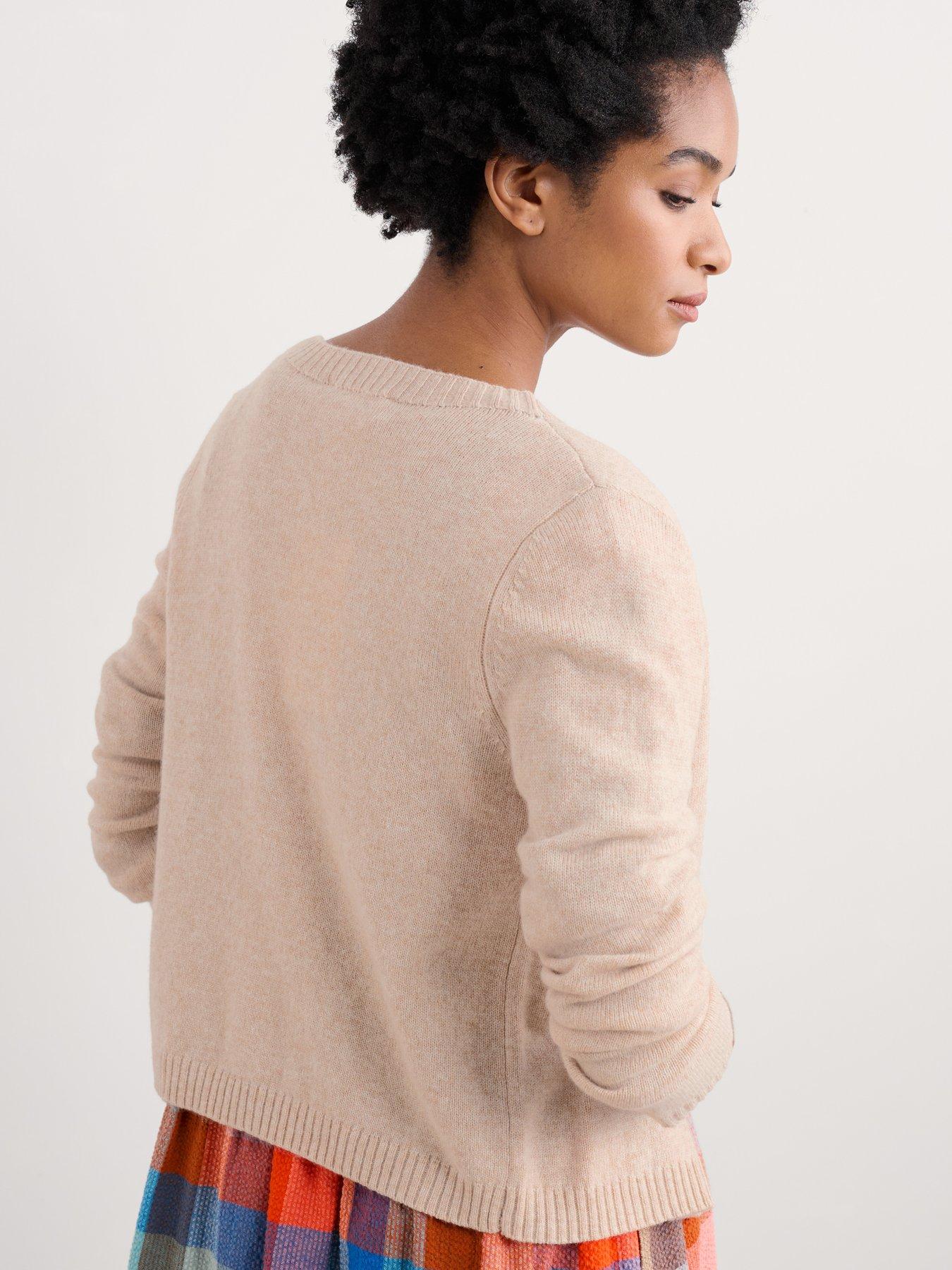 image of seasalt-cornwall-relaxed-button-up-cardigan-beige