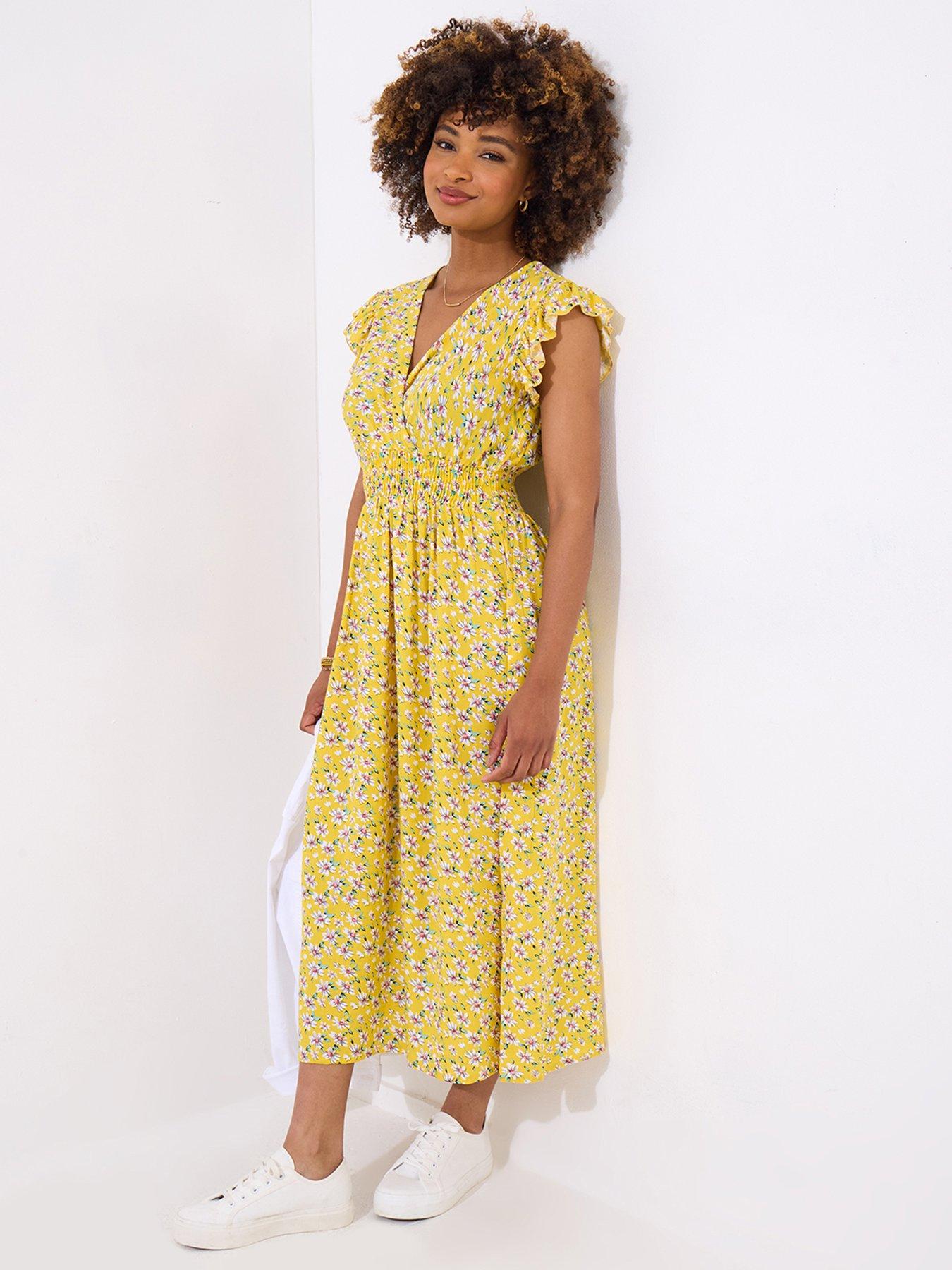 undefined Sunshine Skies Ditsy Dress - Yellow