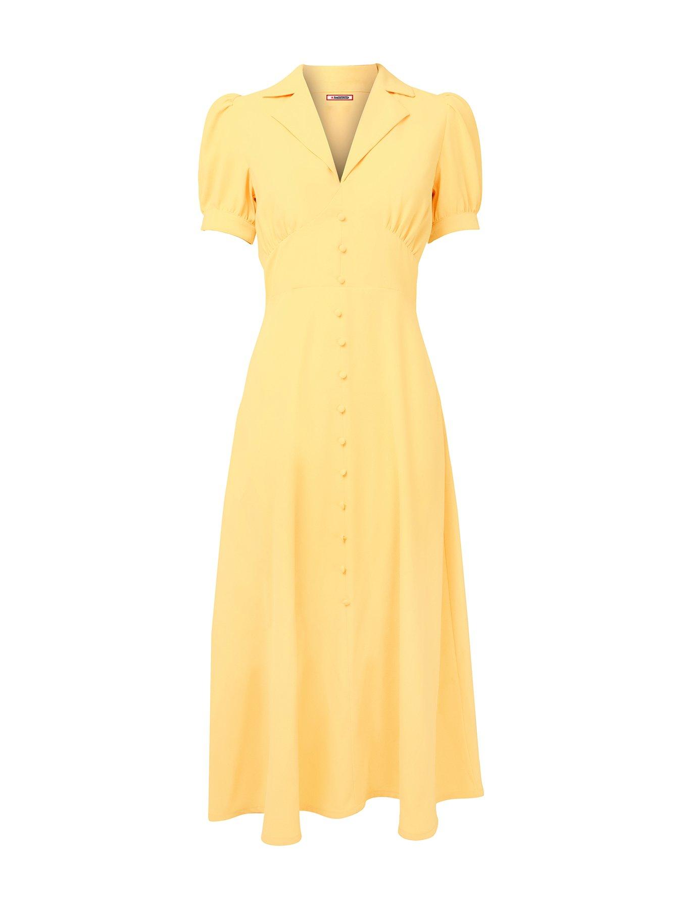  image of joe-browns-sophia-vintage-midi-tea-dress-yellow