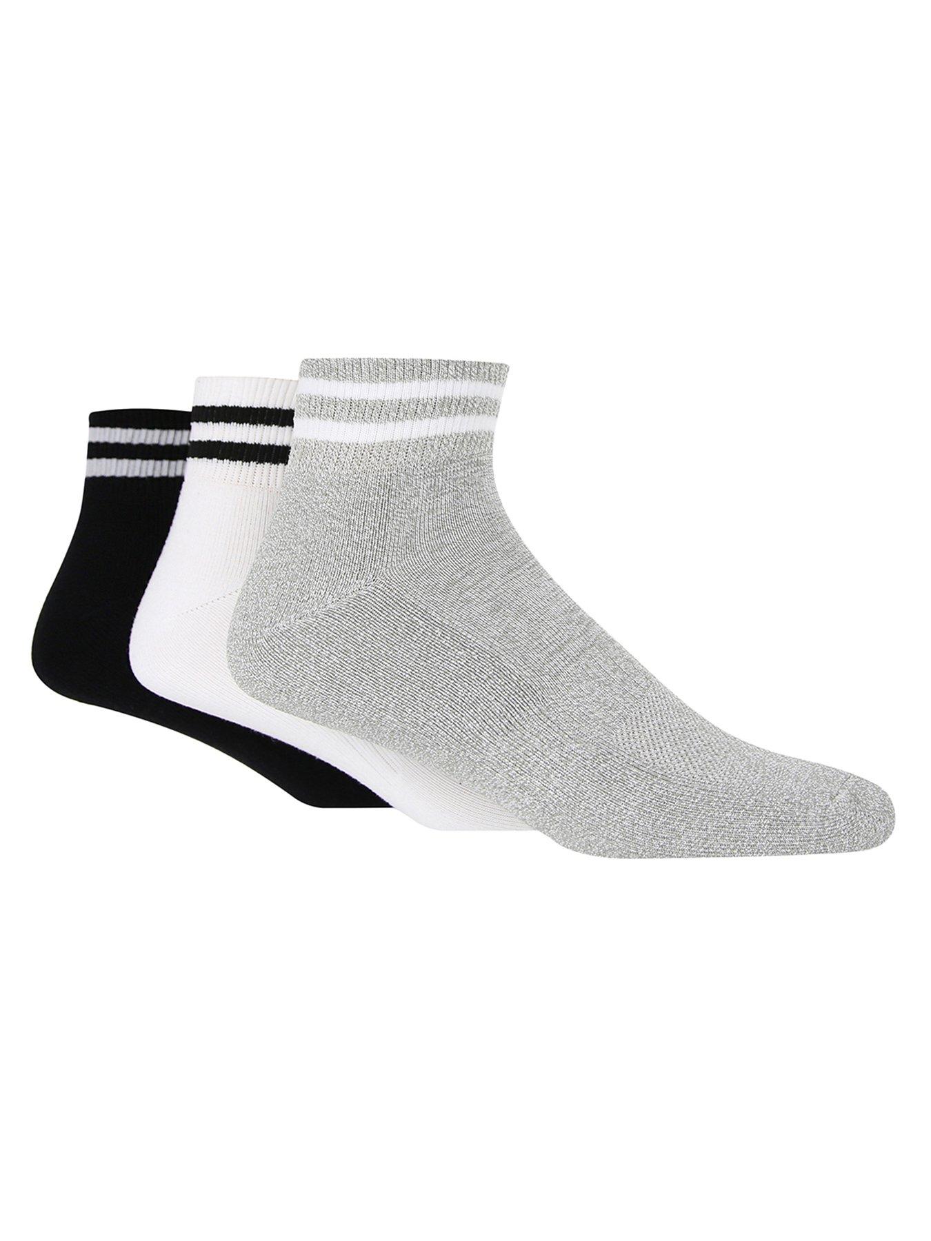 undefined 3 Pack Mid Length Sports Ankle Socks - Multi