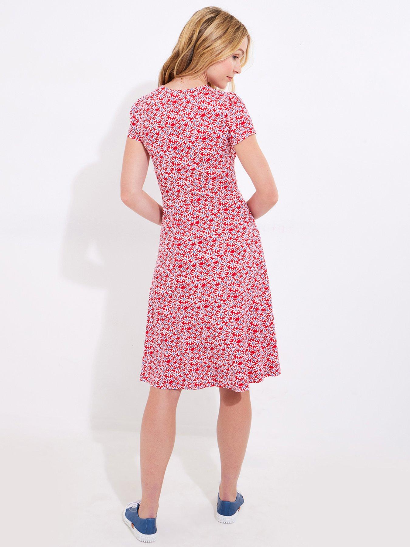  image of joe-browns-katie-printed-jersey-dress-red