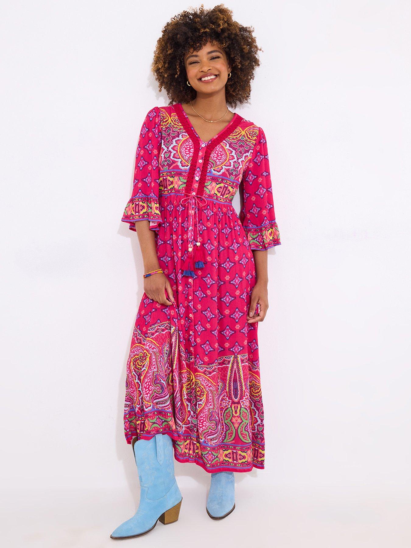 joe browns boho dress Joe Browns Ultimate Boho Maxi Dress - Pink