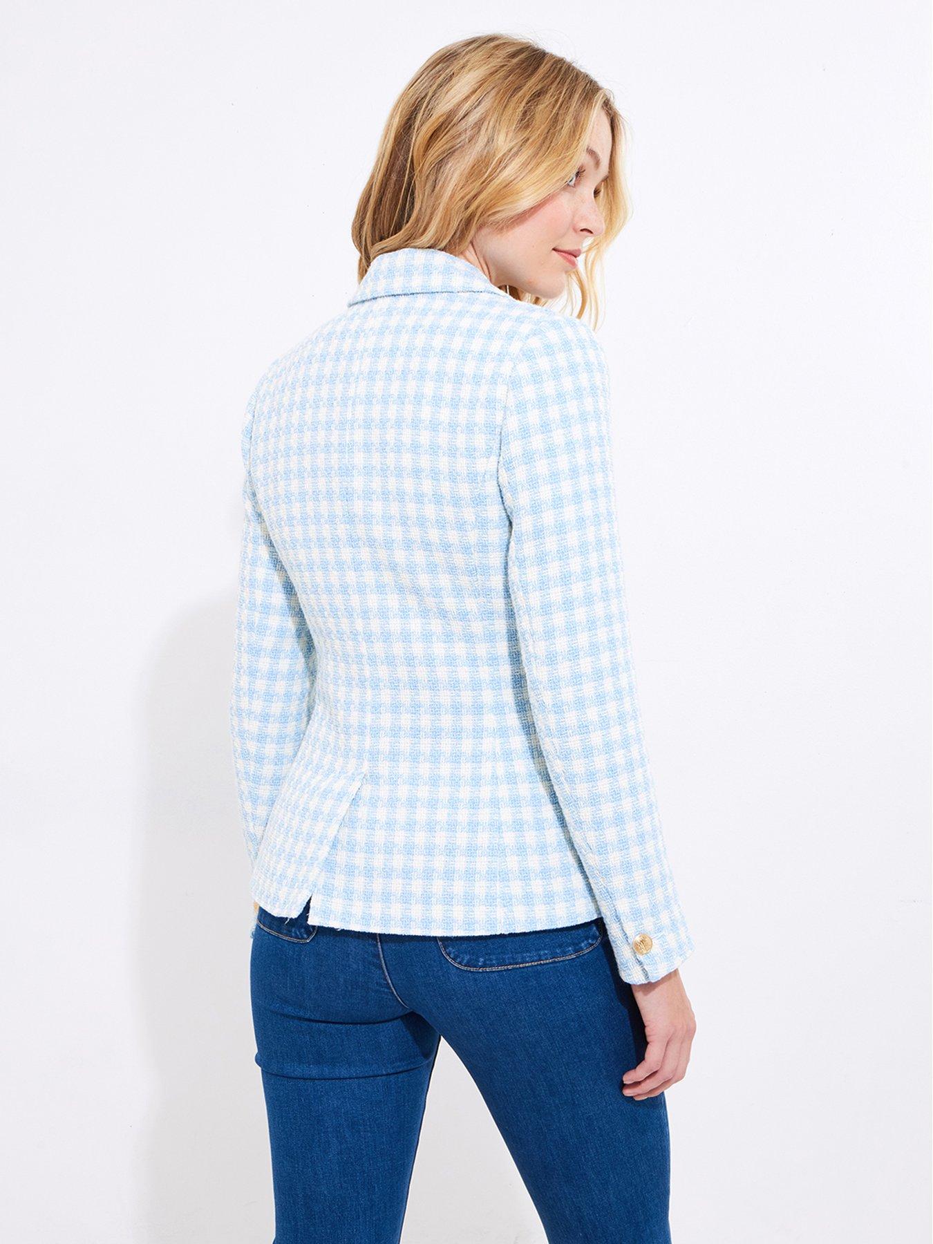  image of joe-browns-joyful-check-blazer-blue