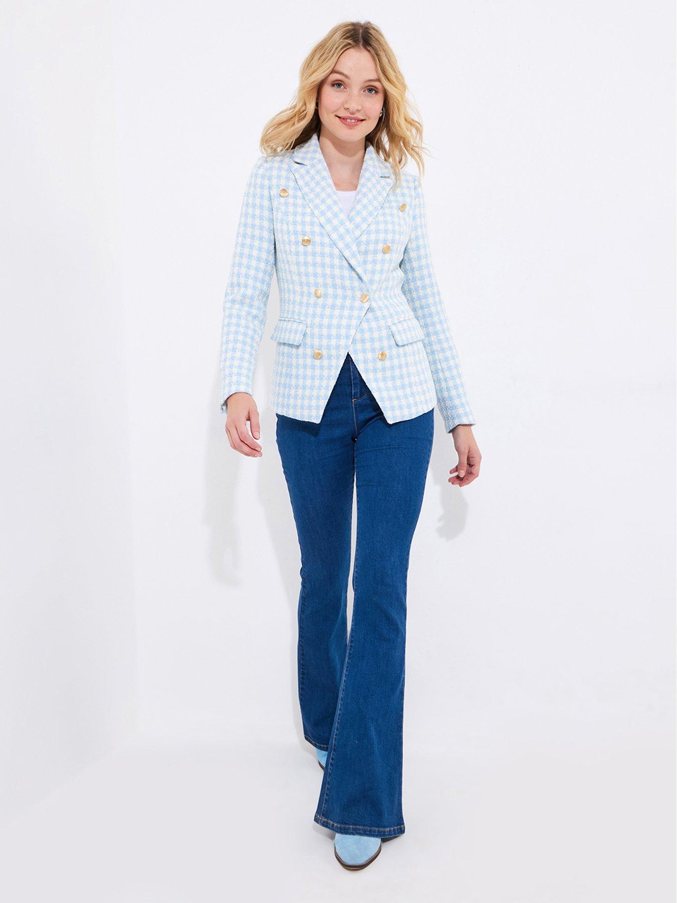  image of joe-browns-joyful-check-blazer-blue
