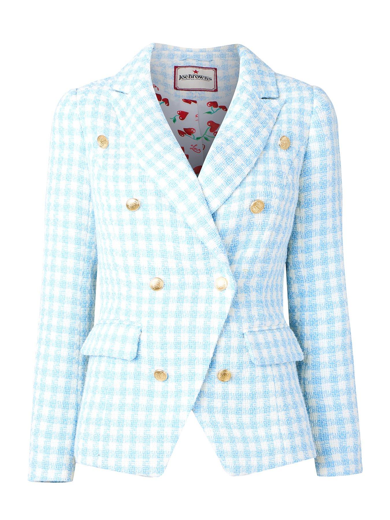 image of joe-browns-joyful-check-blazer-blue
