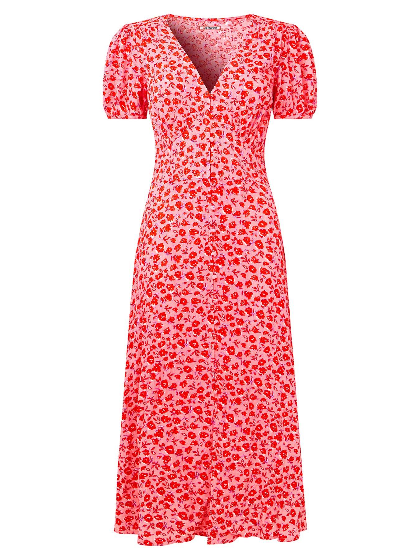  image of joe-browns-roses-are-red-floral-printed-midi-dress-red