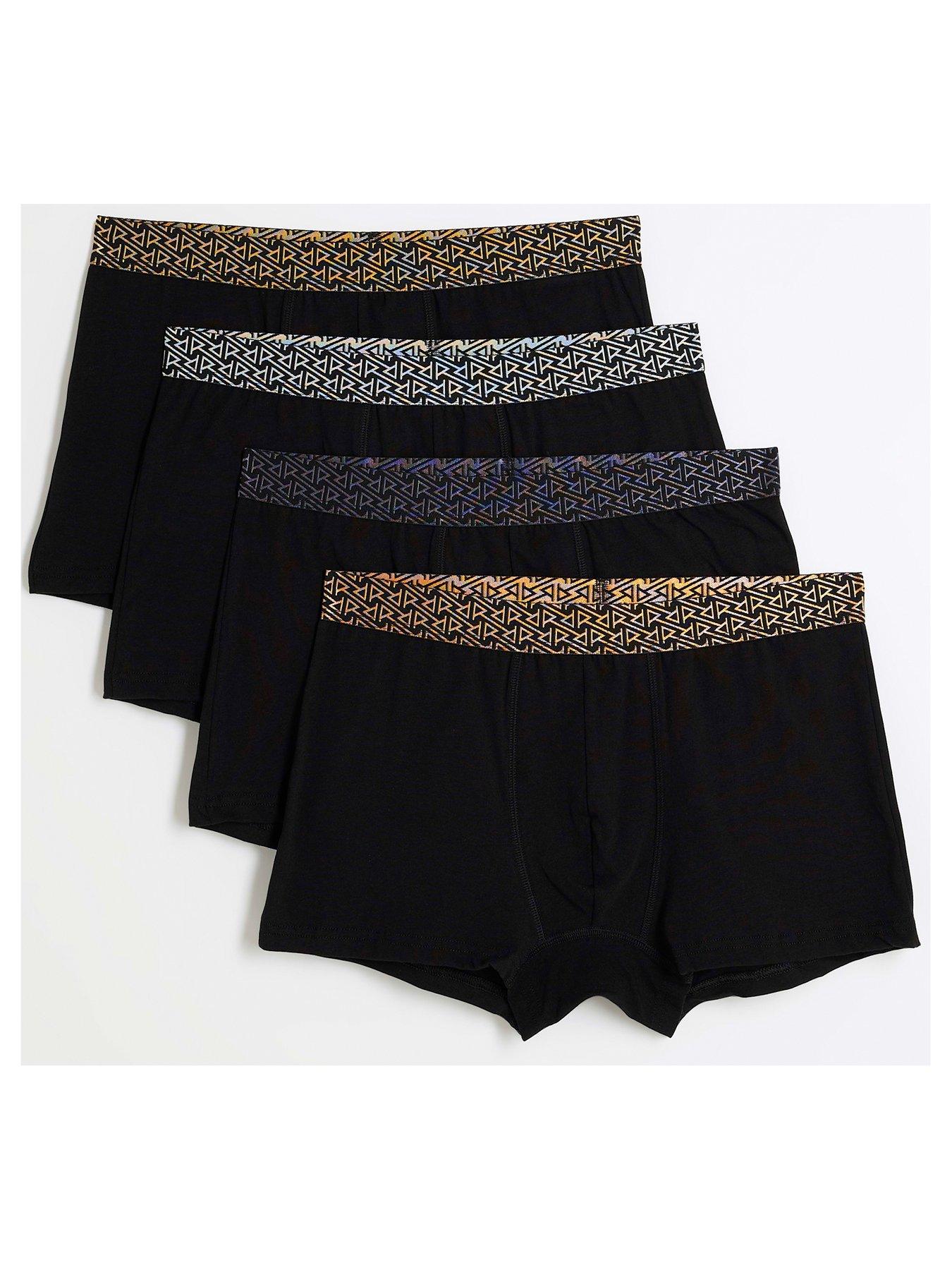 undefined Rr Metallic Colour 4 Pack Trunks - Black