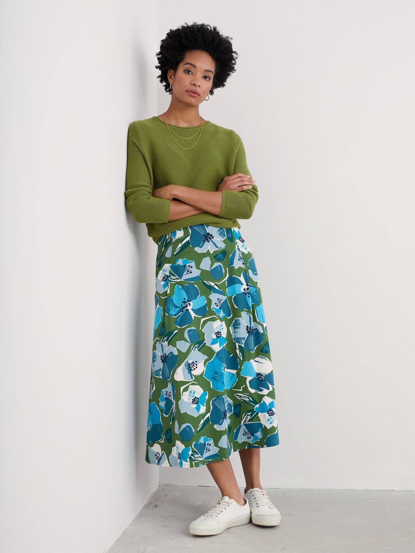  image of seasalt-cornwall-textured-crew-neck-jumper-green