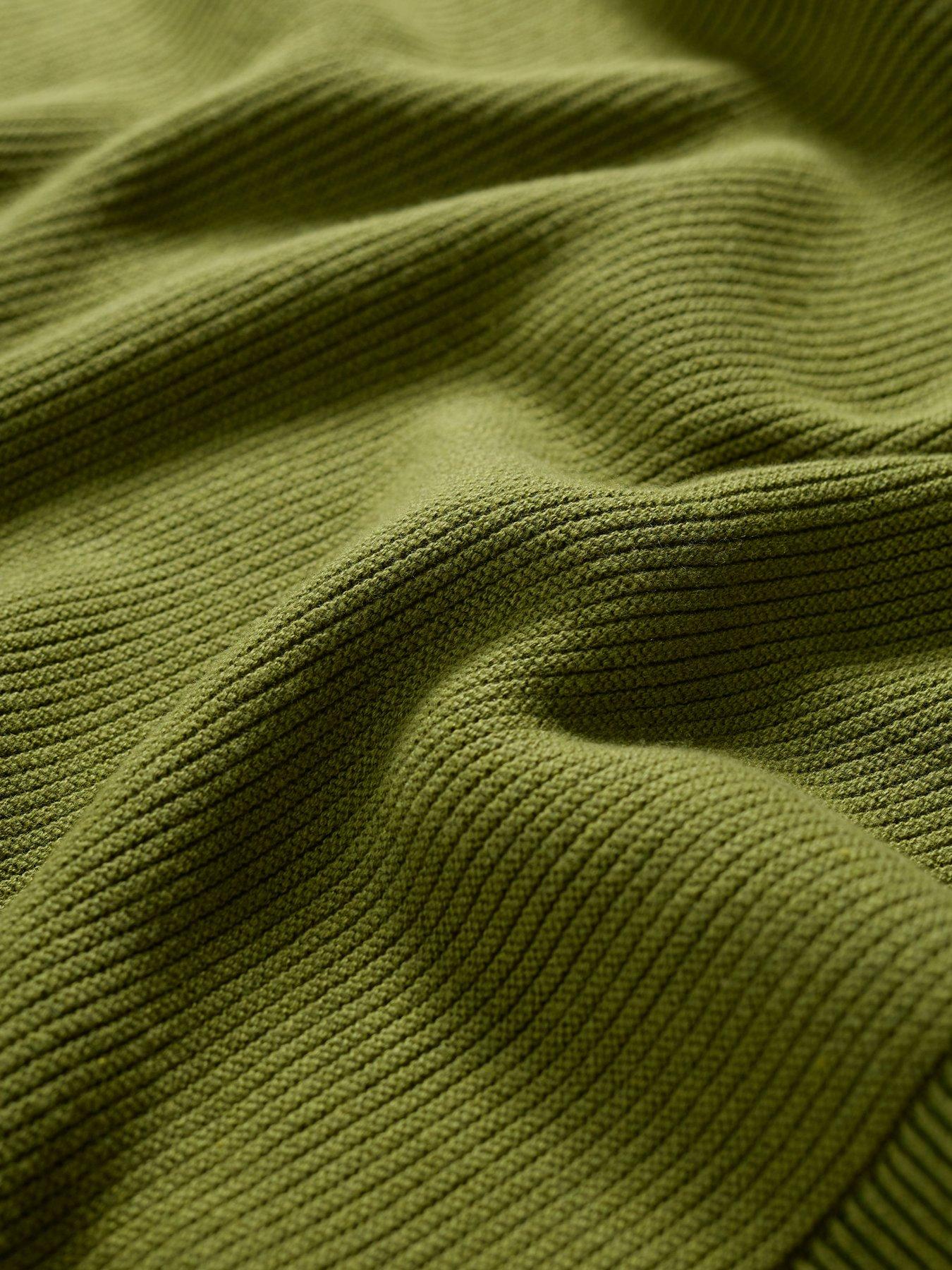 image of seasalt-cornwall-textured-crew-neck-jumper-green