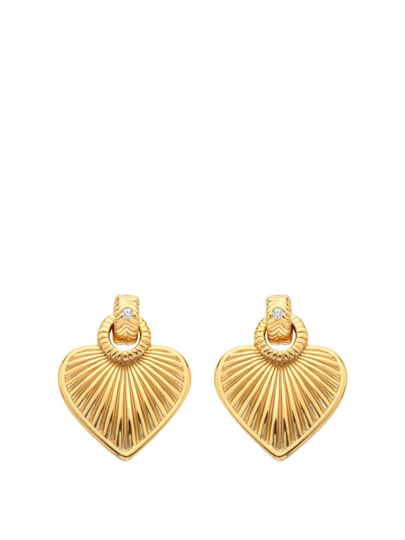  image of hot-diamonds-hd-x-jj-essence-heart-stud-earrings