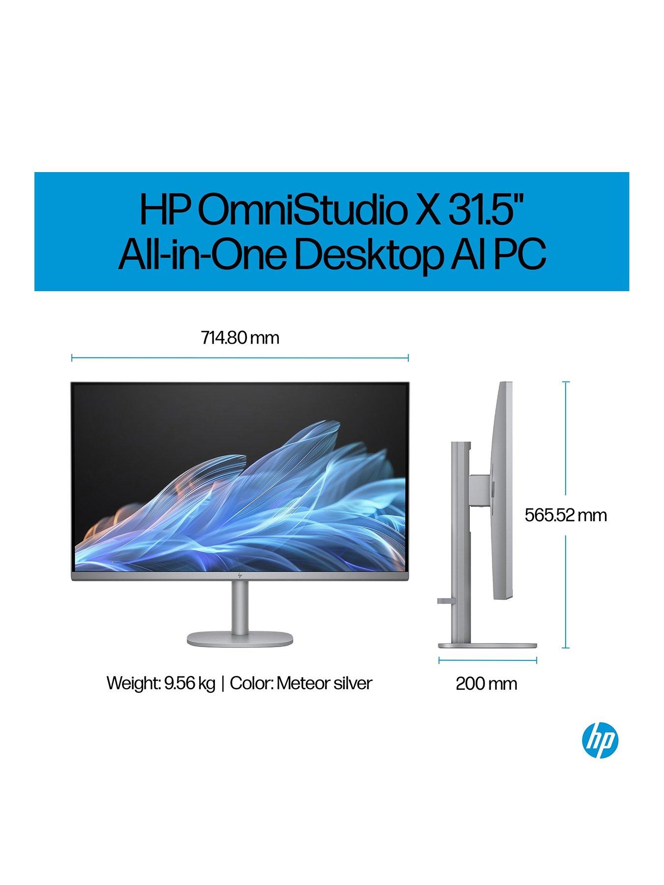 Image 3 of 8 of HP OmniStudio X&nbsp;32-c0002na All-inOne Desktop PC - 32in 4K&nbsp;Ultra&nbsp;HD Antiglare IPS,&nbsp;Intel Core Ultra 7, 16GB RAM, 1TB SSD - Silver