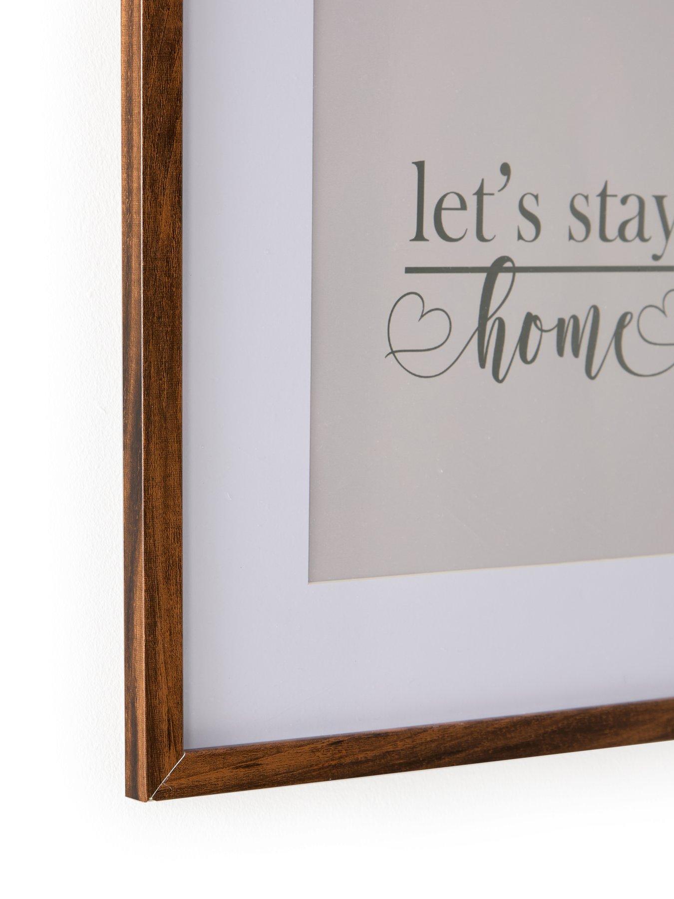 Image 4 of 5 of Very Home Set of 9 Brown Square Gallery Photo Frames 12x12inch