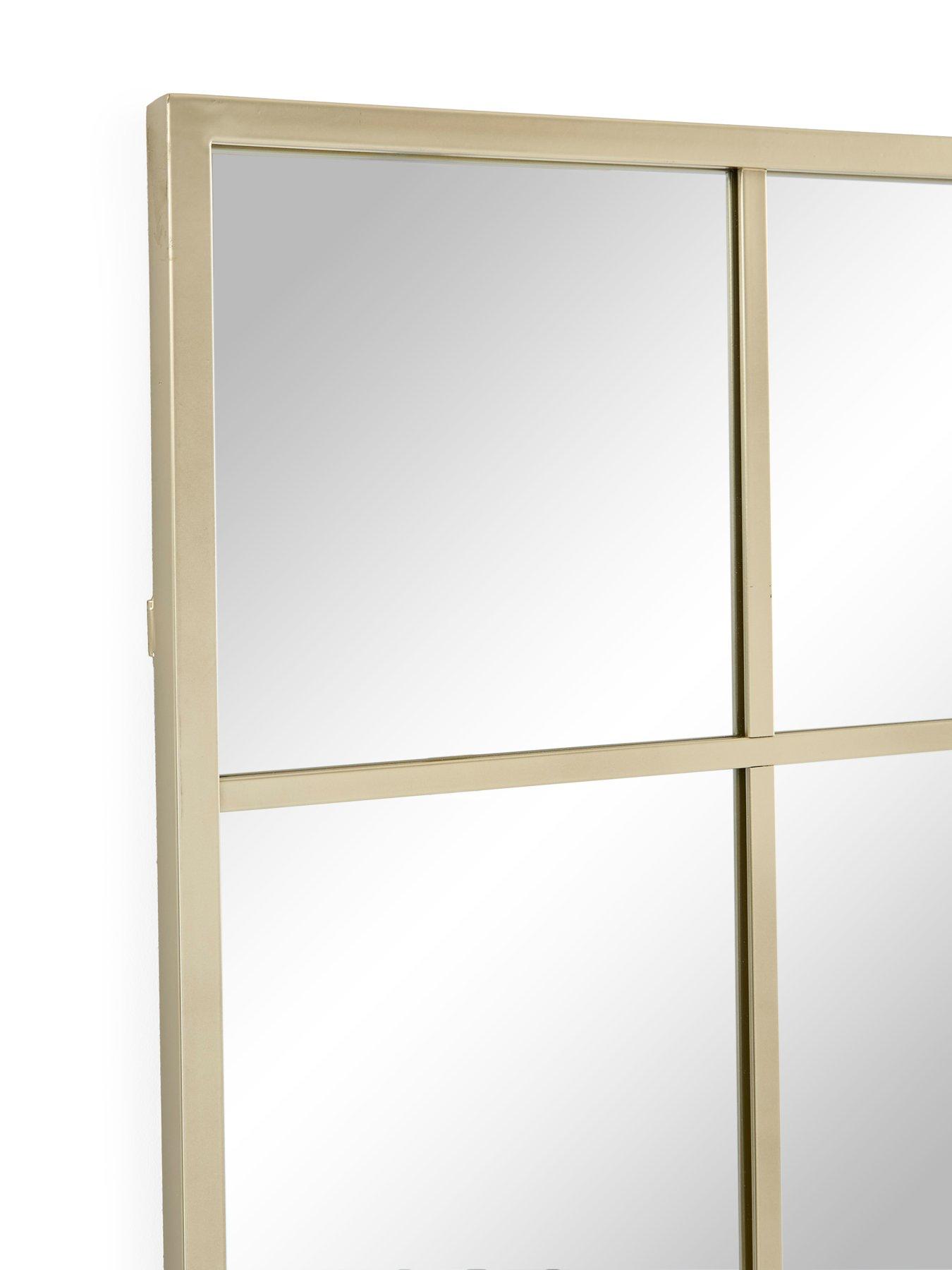 Image 5 of 6 of Very Home Gold Window Pane Mirror 90x180cm