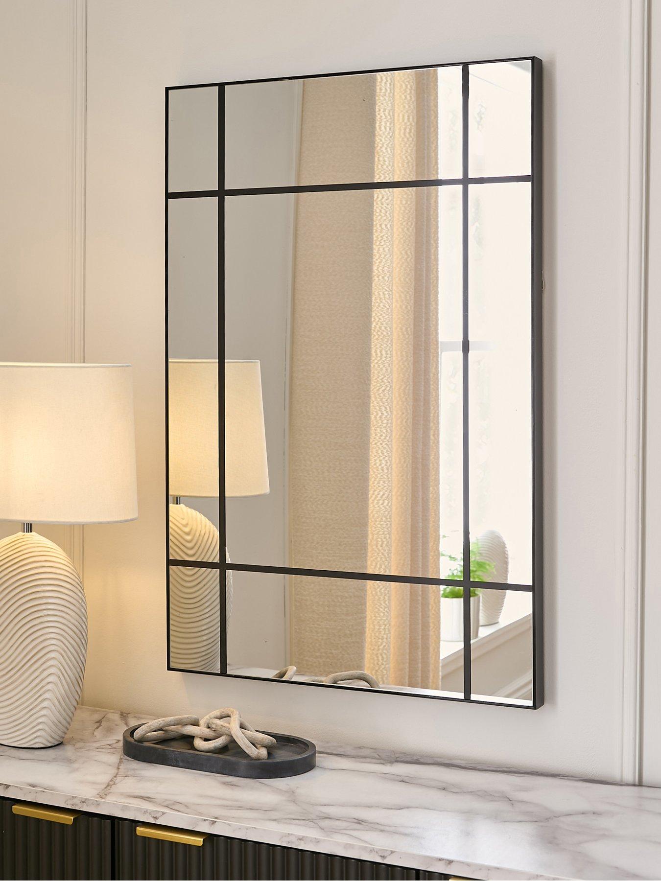 Image 1 of 6 of The Very Collection Edge Windowpane Mirror