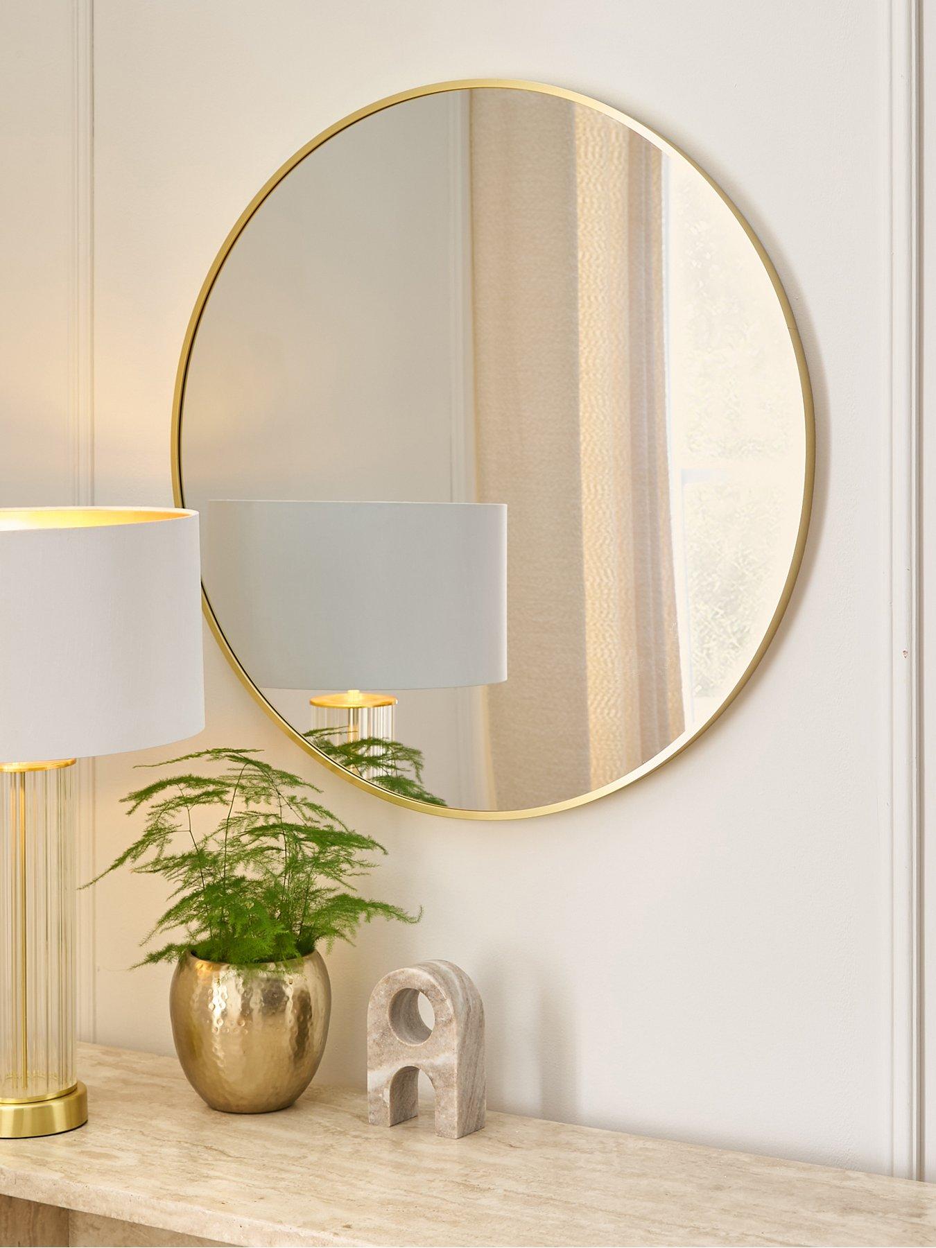 The Very Collection Round Gold Mirror 71cm