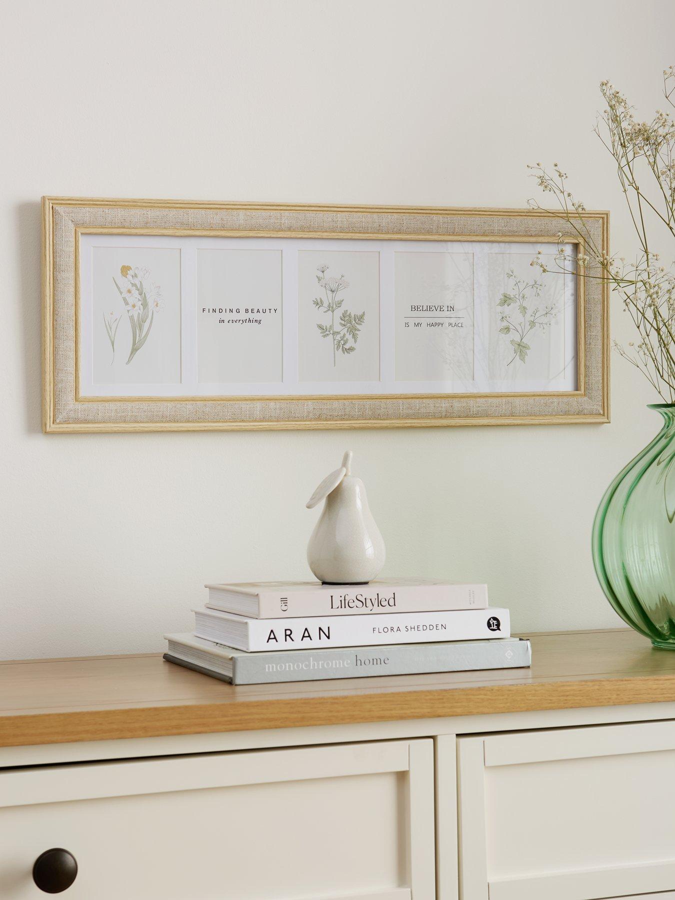 Image 1 of 7 of Very Home 5 Photo Linen Edge Frame 58x18cm
