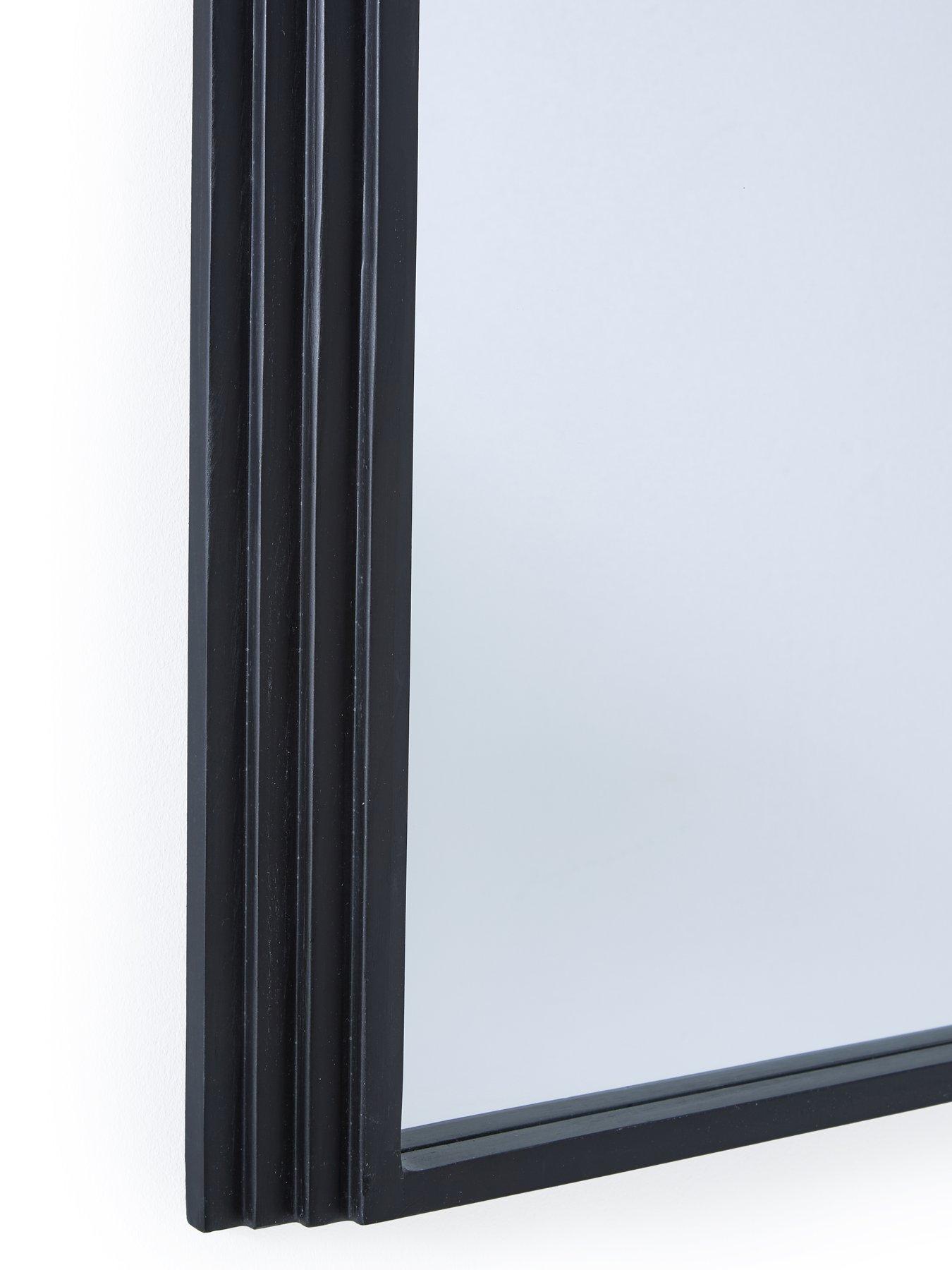 Image 5 of 5 of Very Home Arched Black Ribbed Edge Mirror 77x90cm