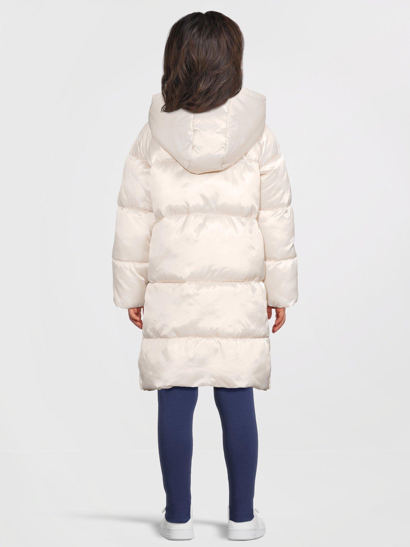 stillFront image of v-by-very-girls-shorter-length-padded-heavy-weight-coat-oyster-metallic