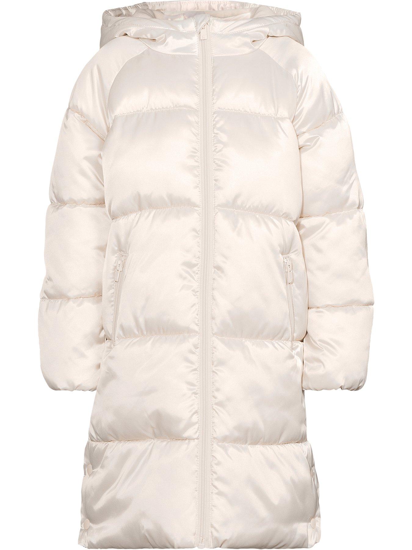  image of v-by-very-girls-shorter-length-padded-heavy-weight-coat-oyster-metallic