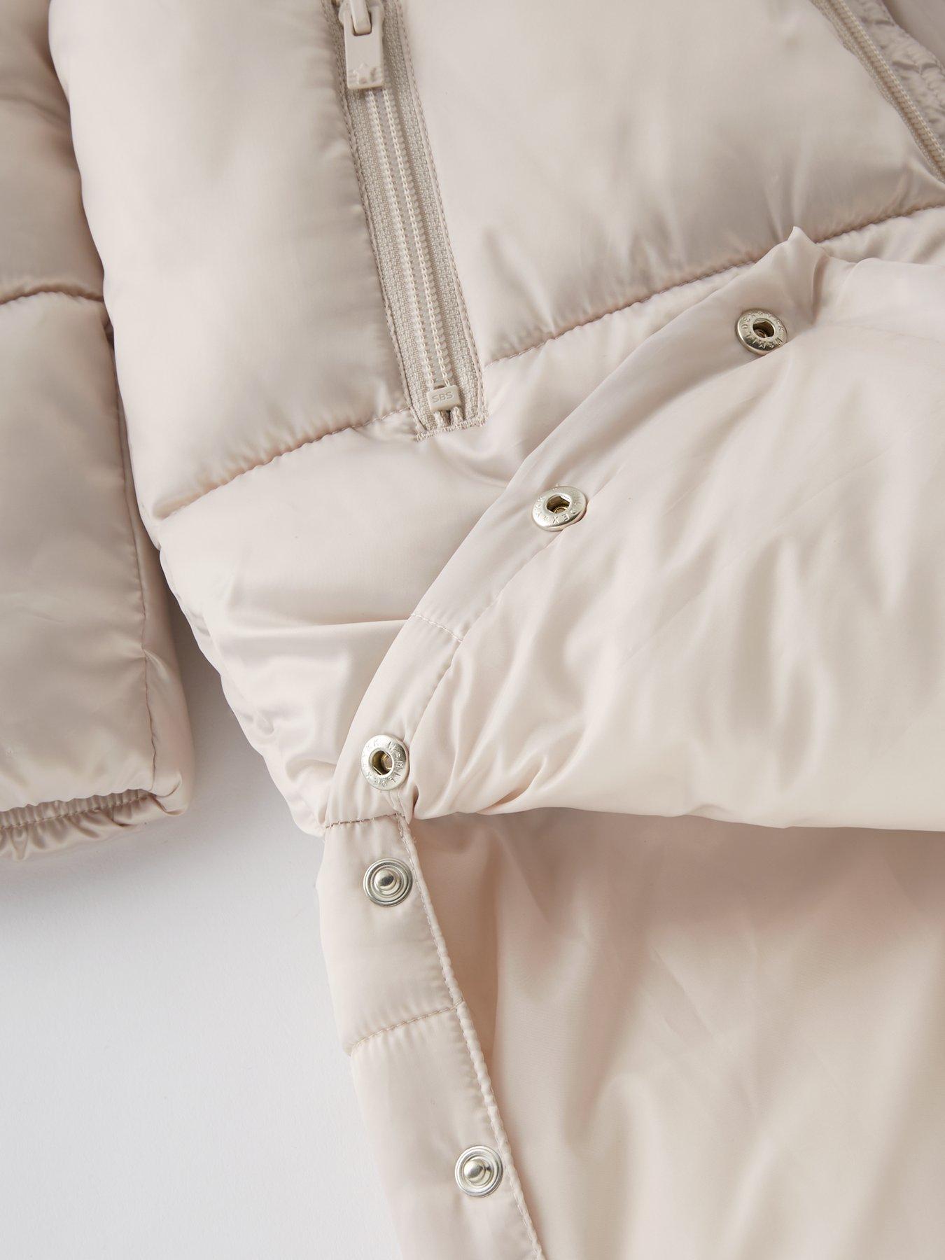 Image 4 of 4 of V by Very Girls Shorter Length Padded Coat - Oyster Metallic