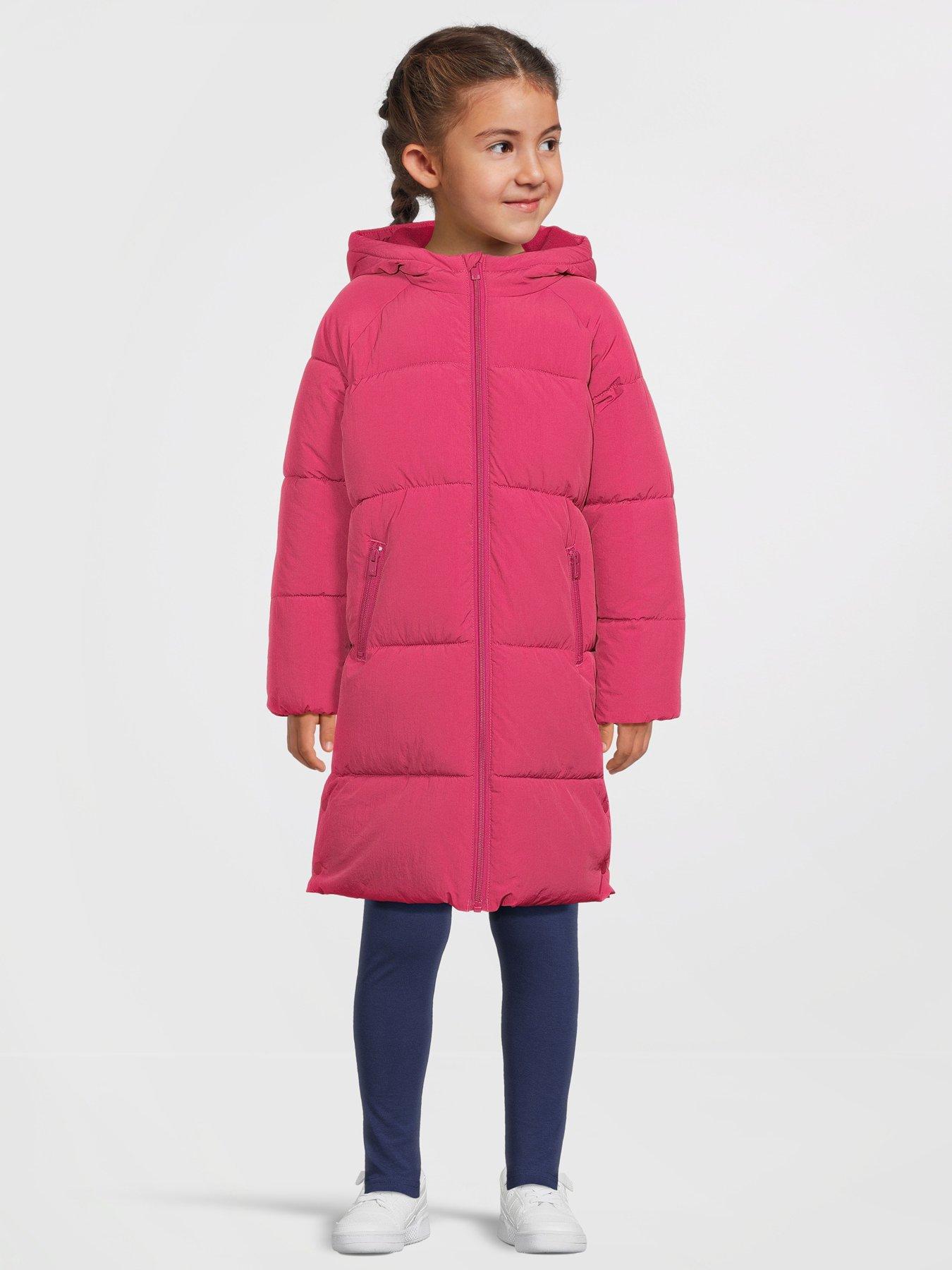 V by Very Girls Shorter Length Padded Coat - Merlot