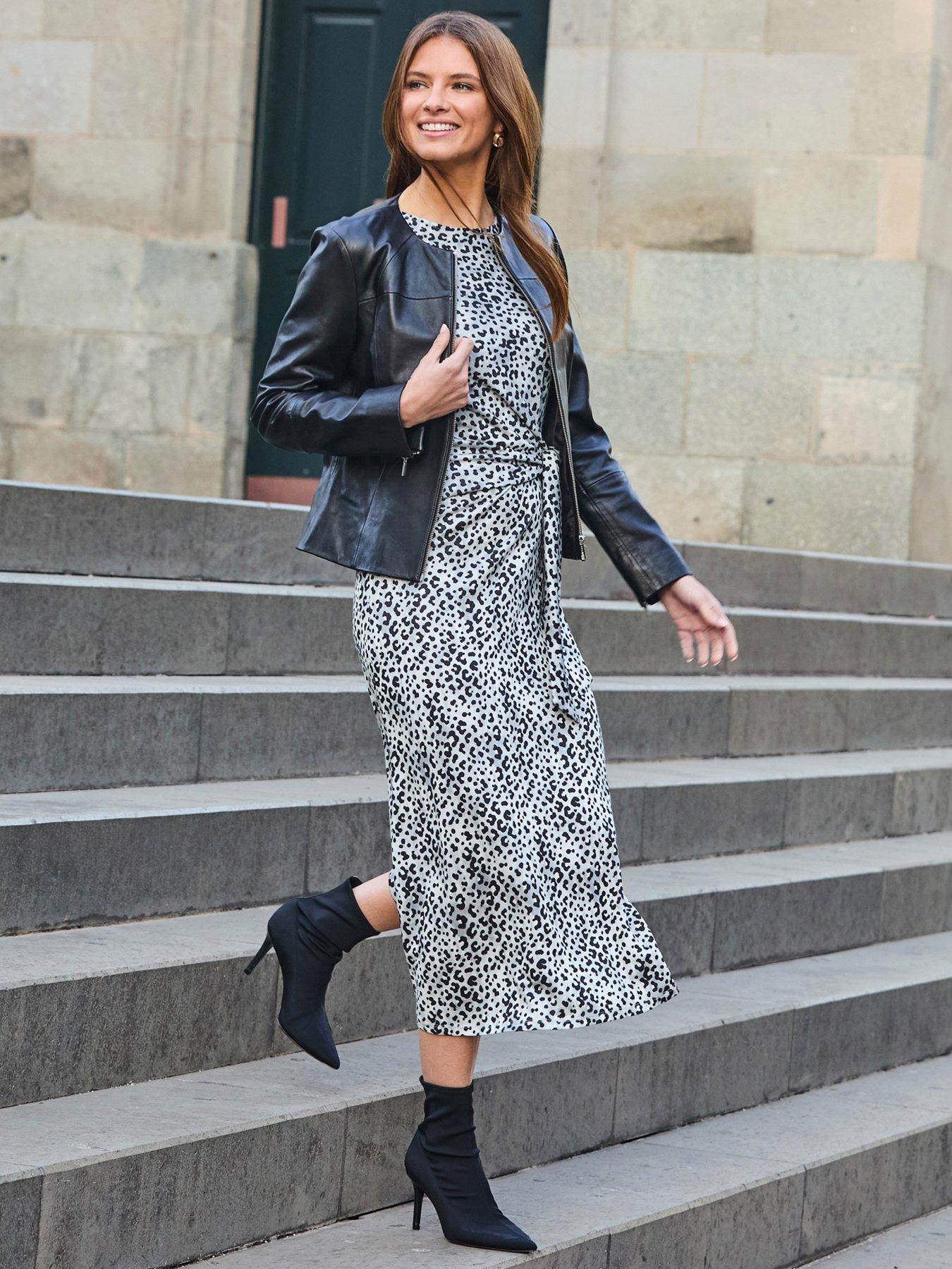 undefined Leopard Jersey Dress - Multi