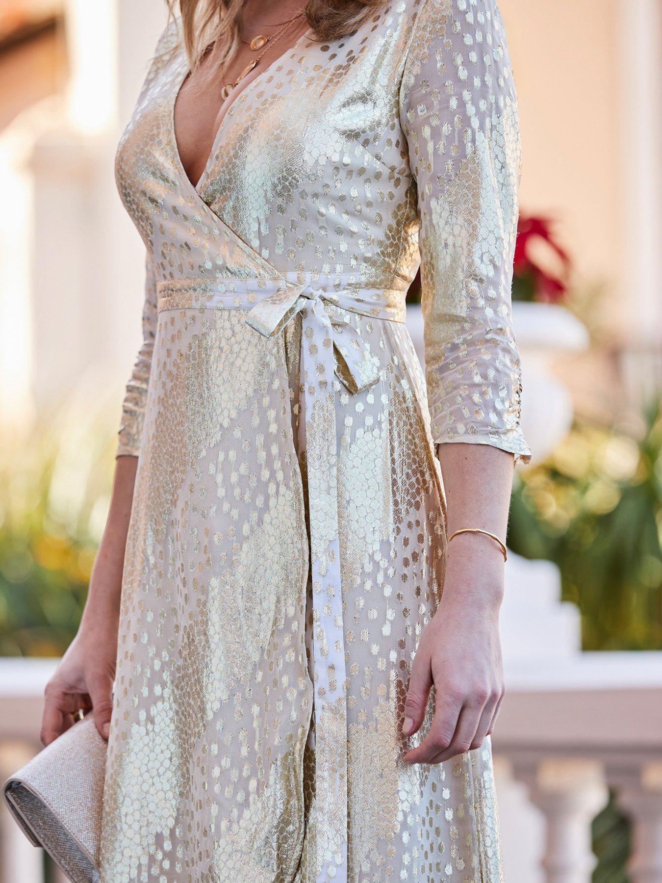  image of sosandar-red-spot-print-twist-front-ruched-sleeve-fit-flare-dress