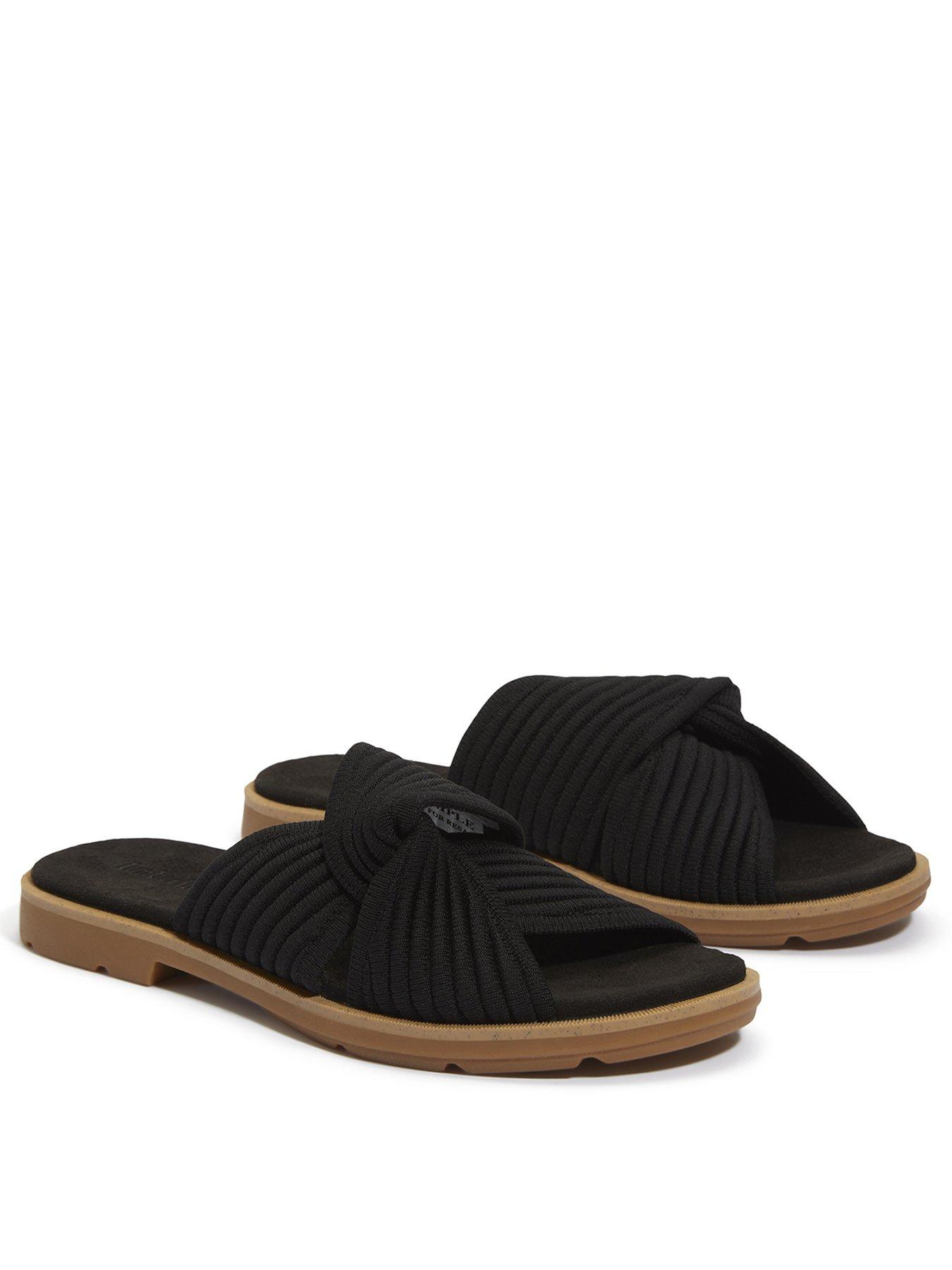  image of timberland-calista-bay-slide-sandal-black-knit