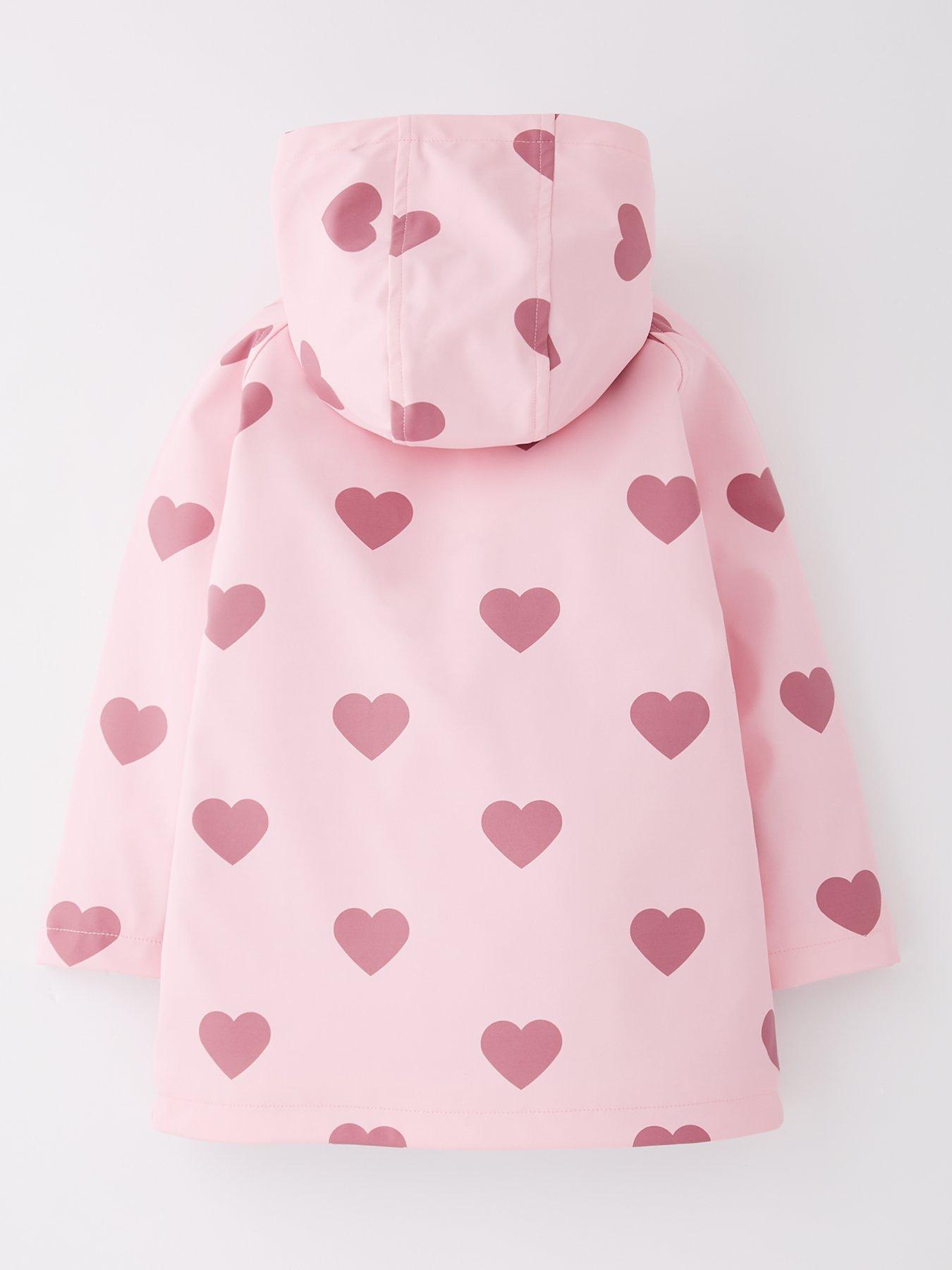  image of mini-v-by-very-girls-fleece-lined-shower-resistant-raincoat-multi