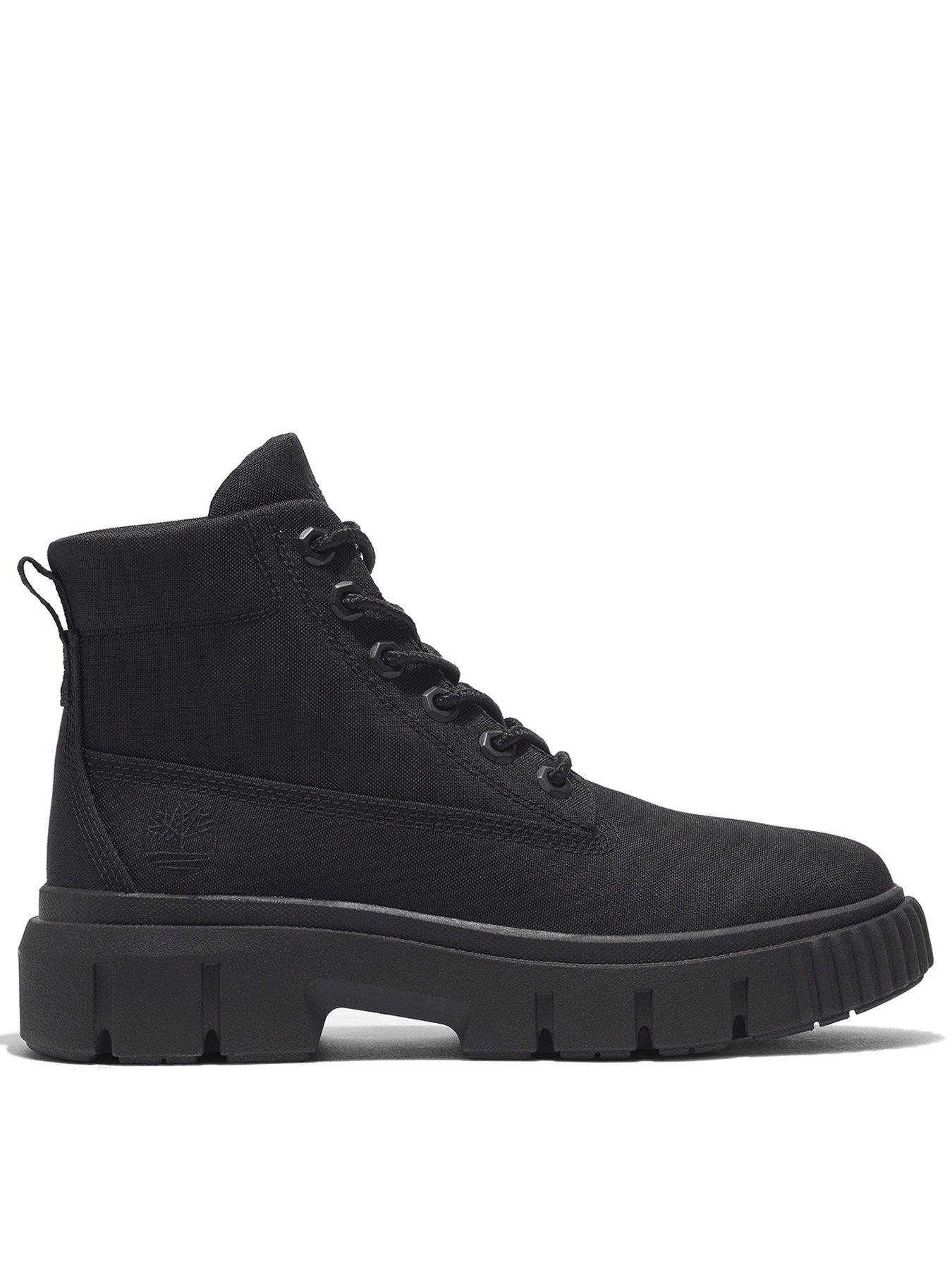  image of timberland-greyfield-mid-lace-boot-jet-black
