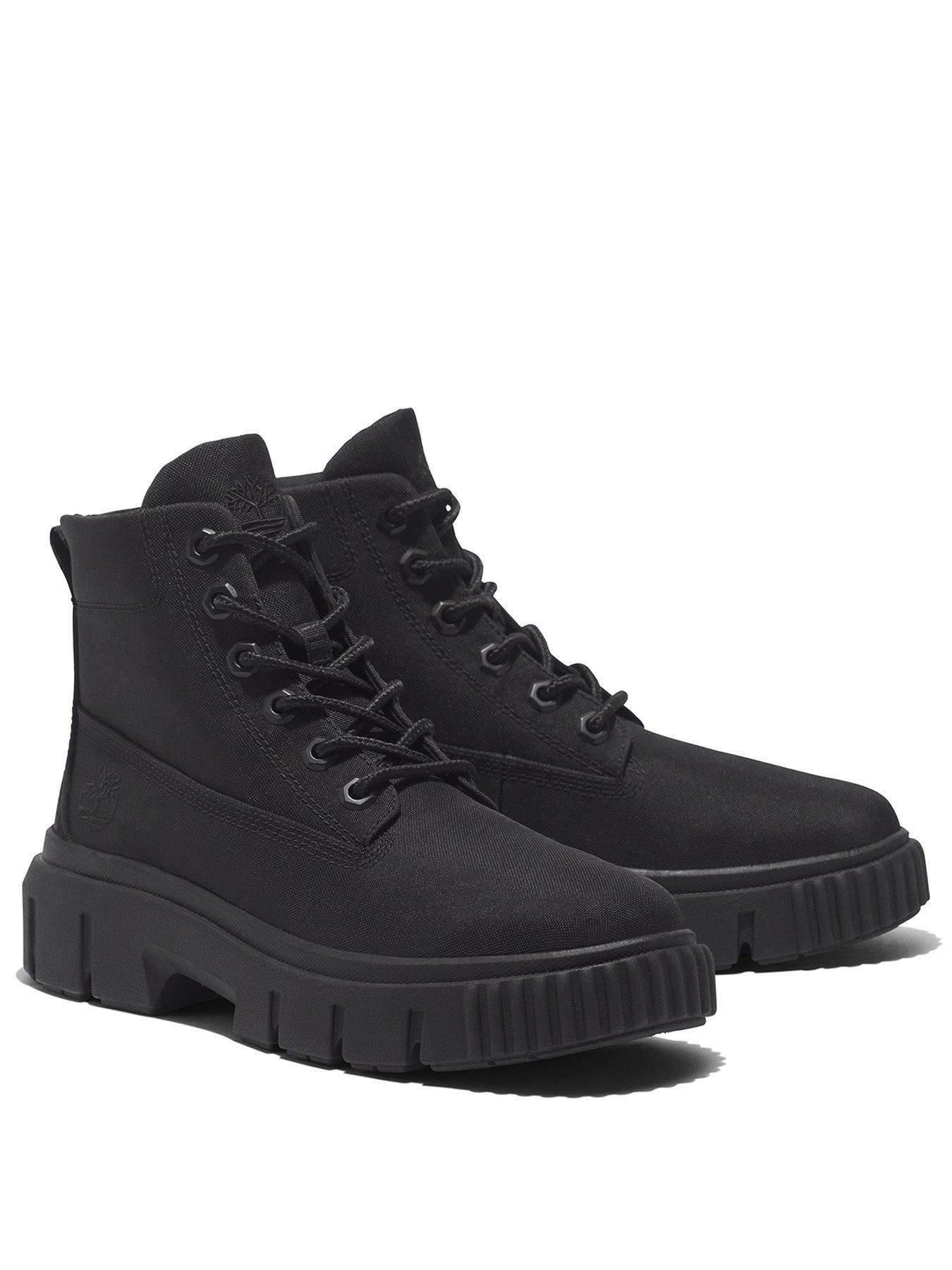  image of timberland-greyfield-mid-lace-boot-jet-black