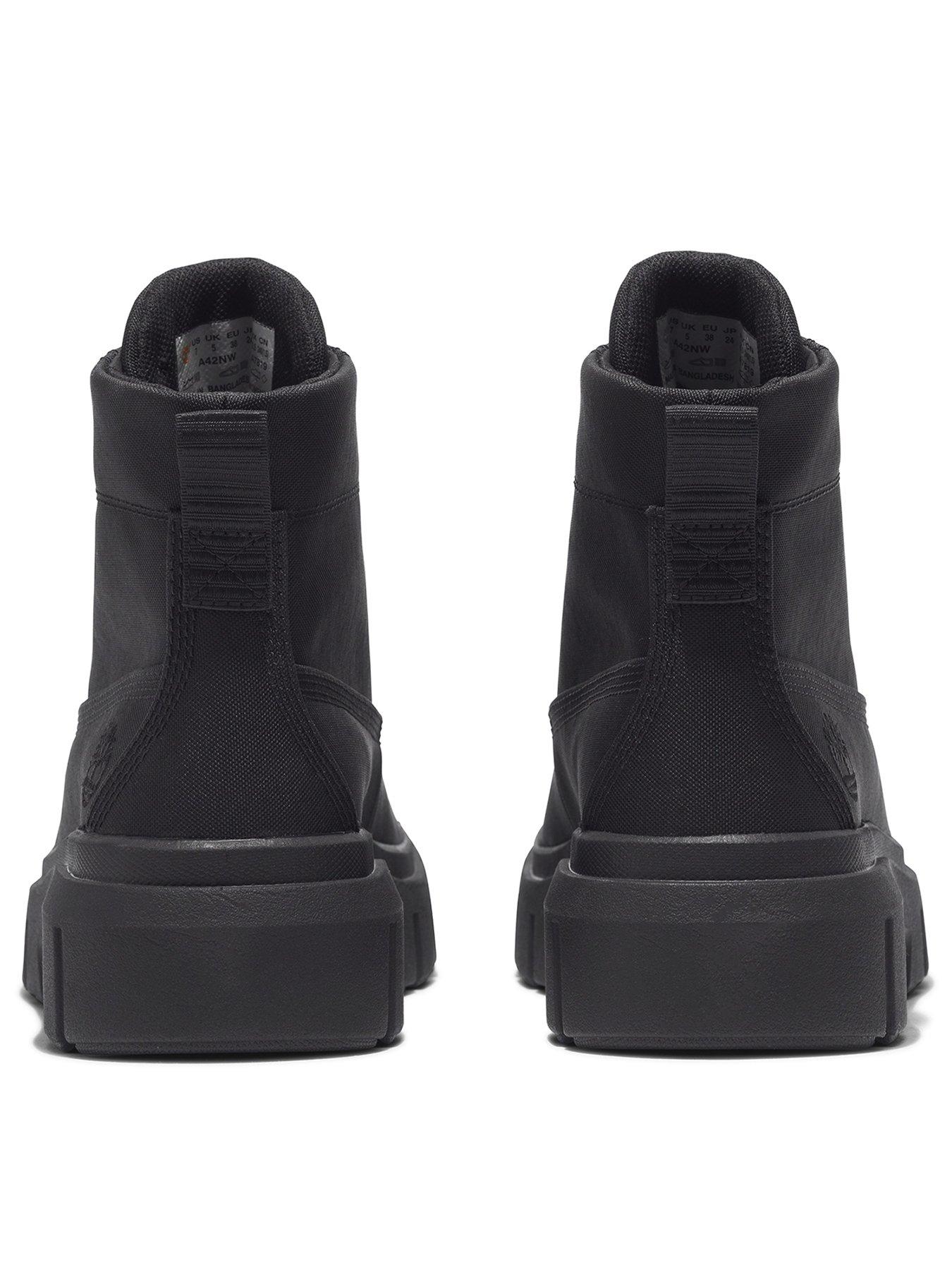  image of timberland-greyfield-mid-lace-boot-jet-black