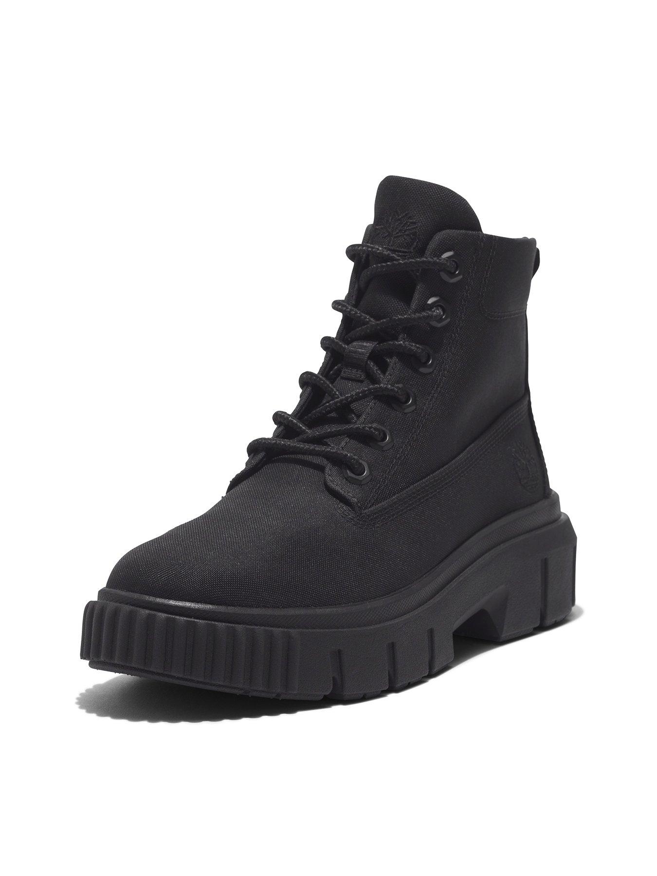  image of timberland-greyfield-mid-lace-boot-jet-black