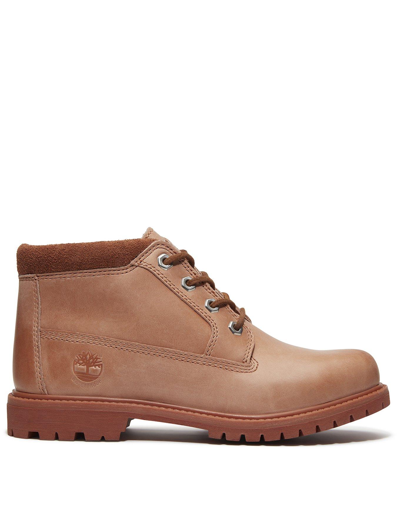  image of timberland-nellie-mid-lc-waterproof-chukka-light-red-full-grain