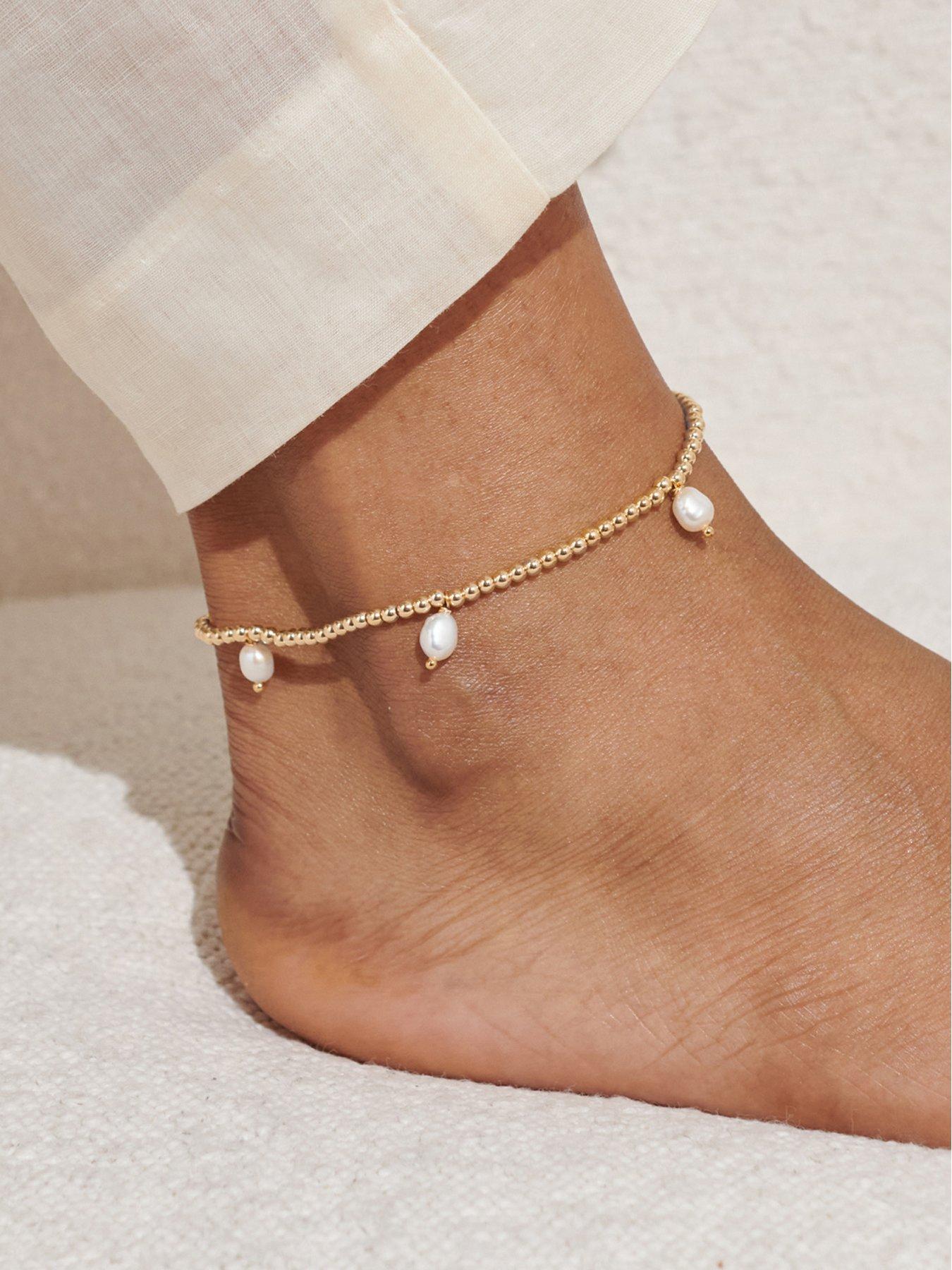 Image 4 of 5 of Joma Jewellery Three Pearl Anklet