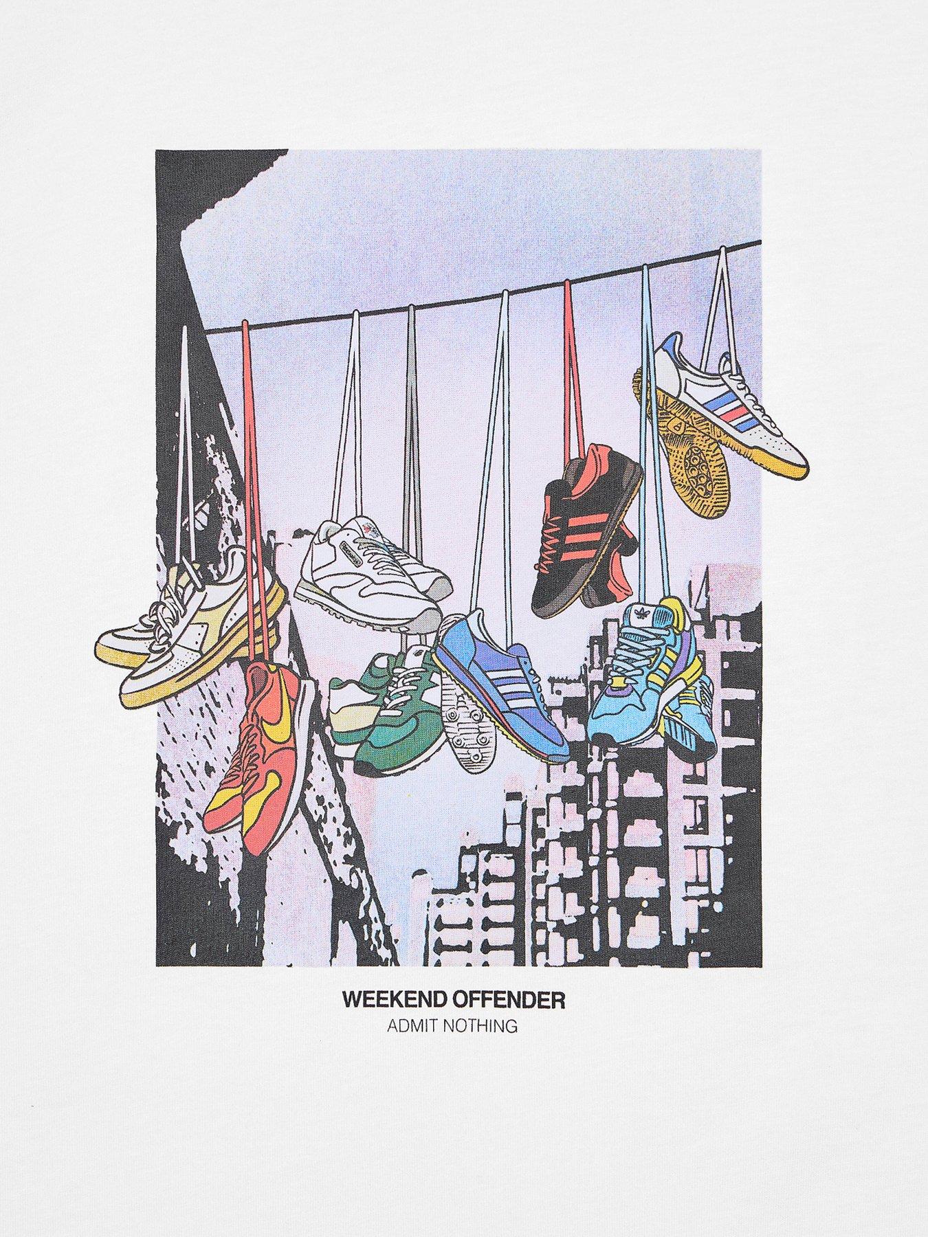  image of weekend-offender-turf-wars-sneaker-graphic-t-shirt-white