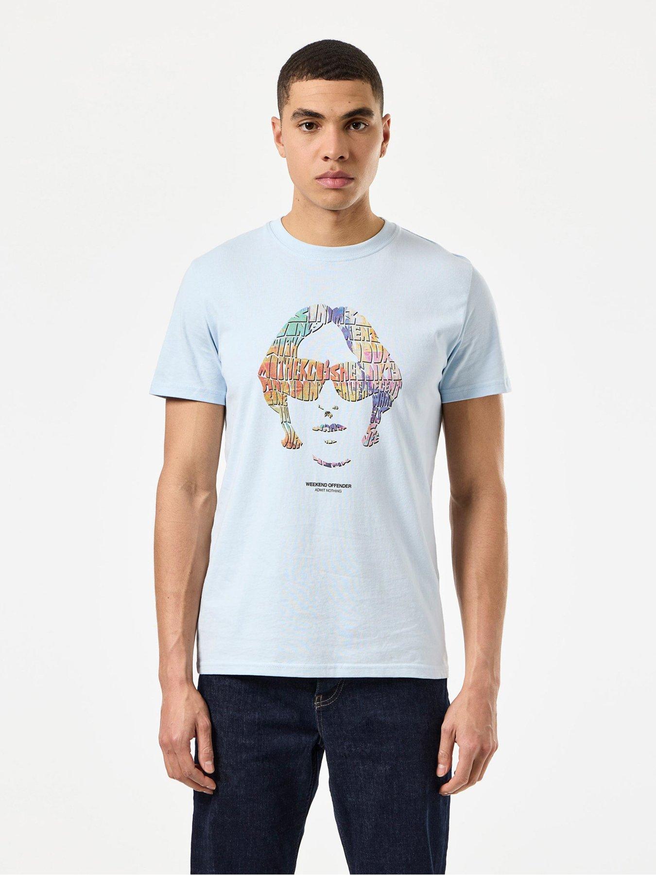 undefined Kinky Afro Music Graphic Tee - Blue