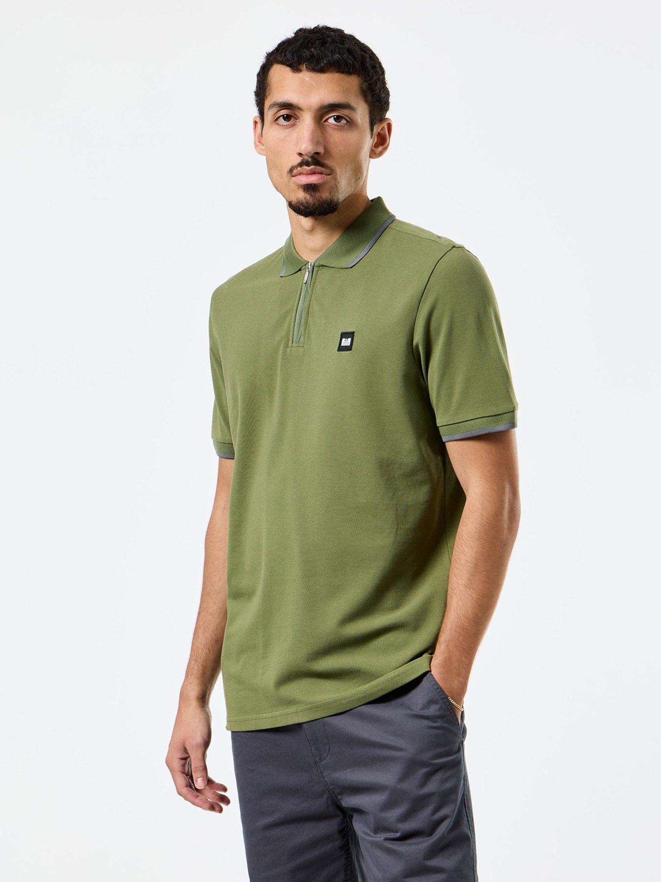 undefined Monti Quarter Zip Polo - Green