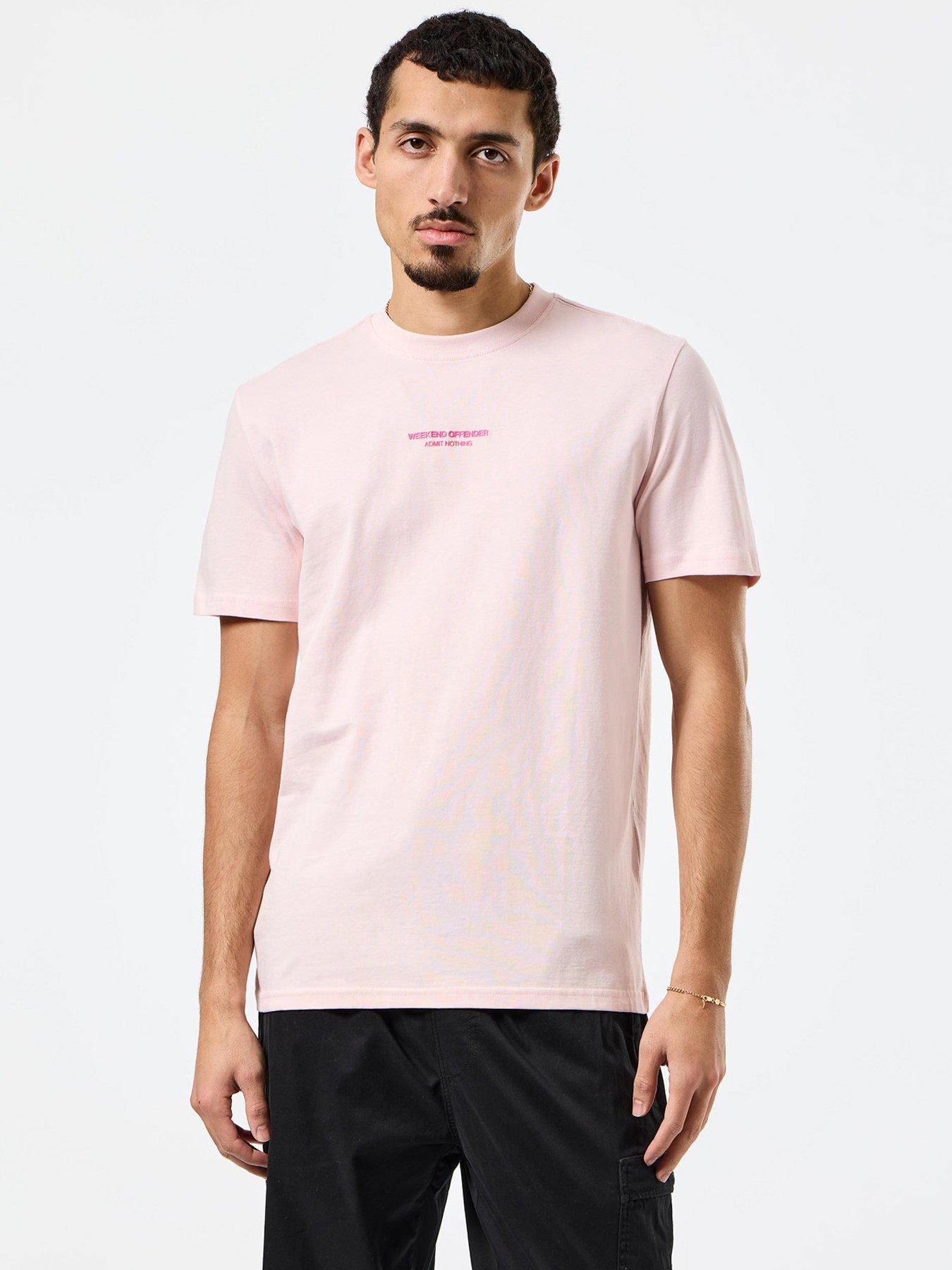  image of weekend-offender-millergrove-woan-chest-print-tee-pink