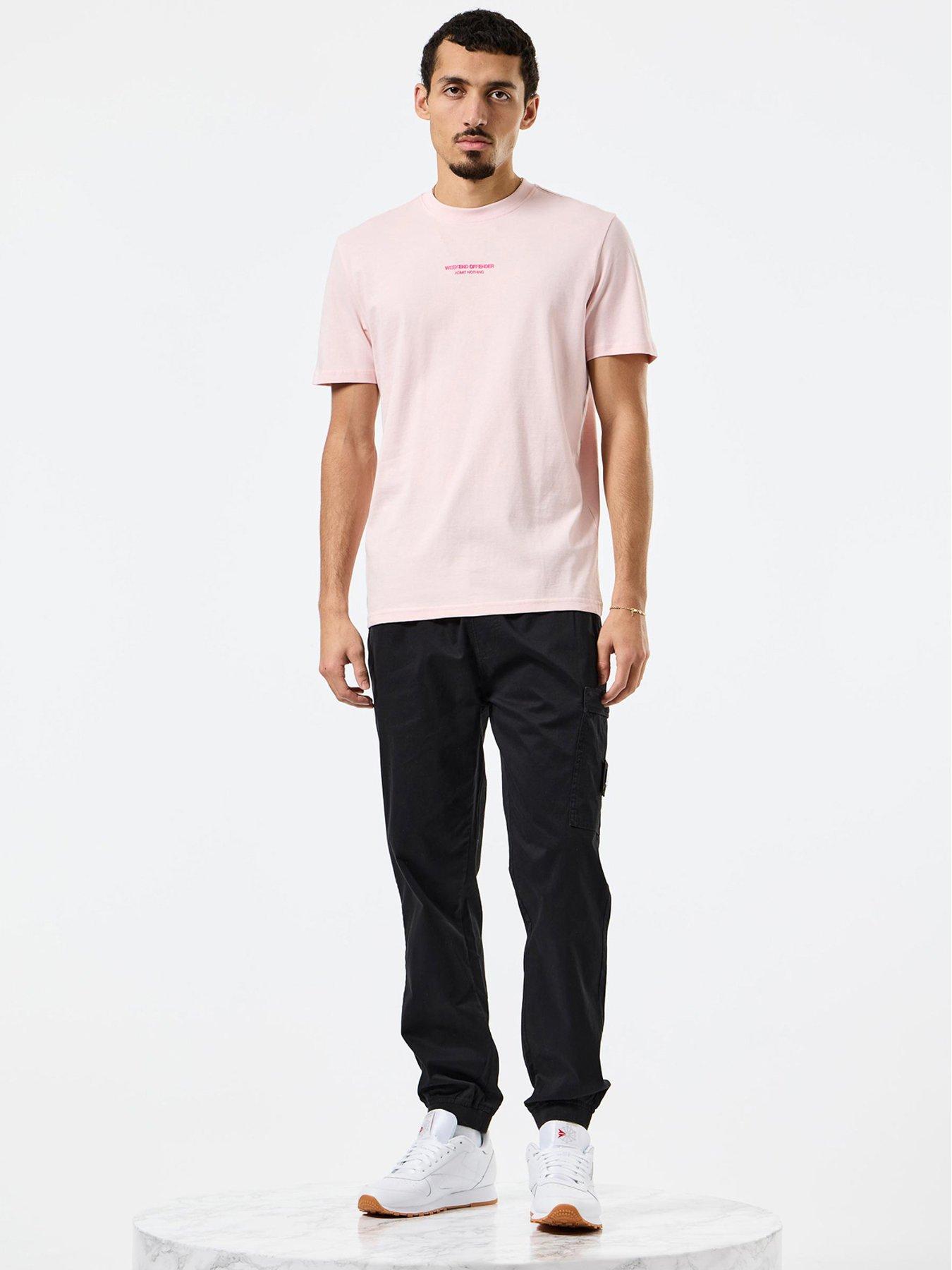  image of weekend-offender-millergrove-woan-chest-print-tee-pink